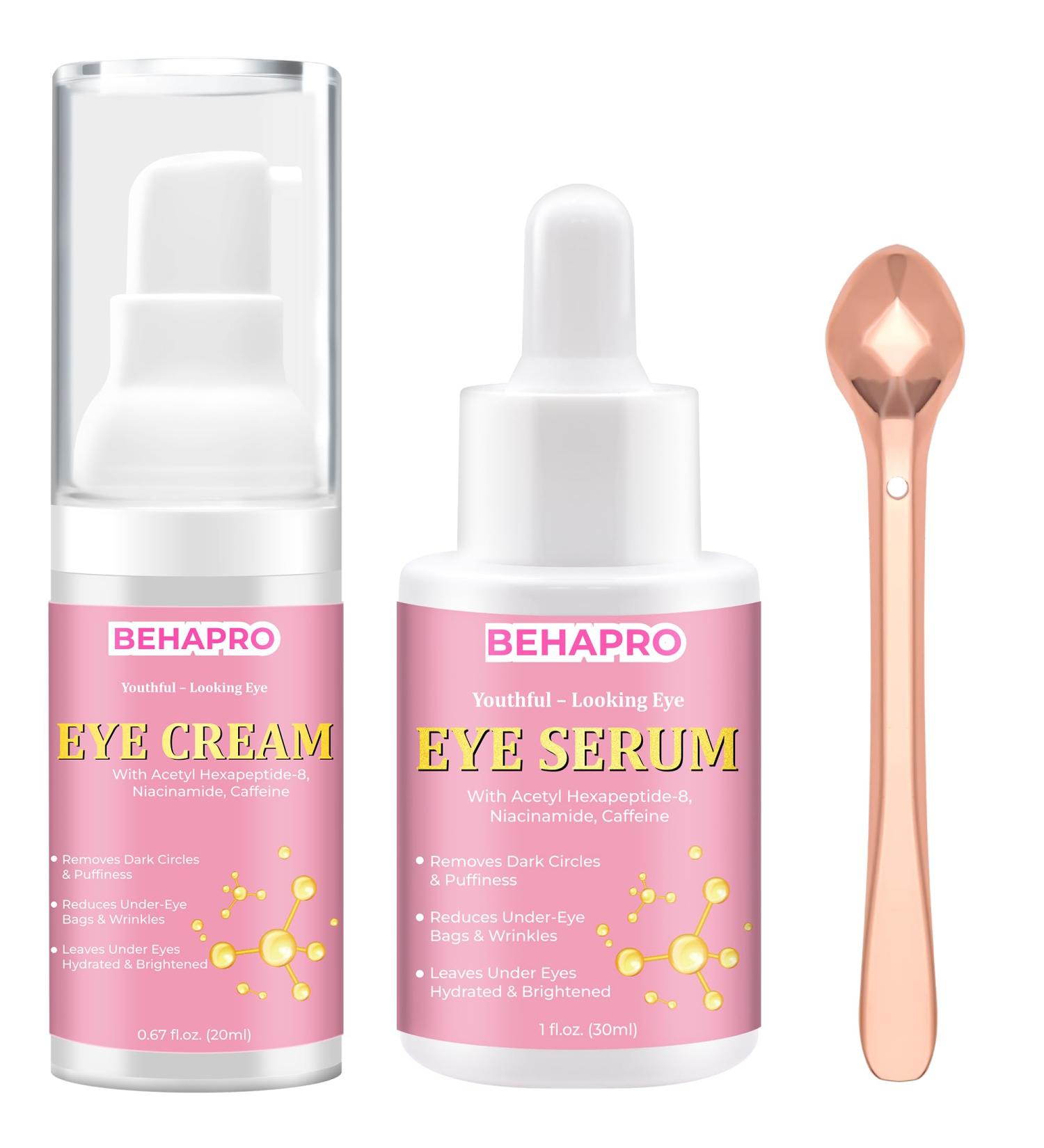 Caffeine Eye Cream - Dark Circles & Puffiness Treatment | Eye Serum & Roller for Wrinkles & Bags Under Eyes - Buy Online on GoSupps.com