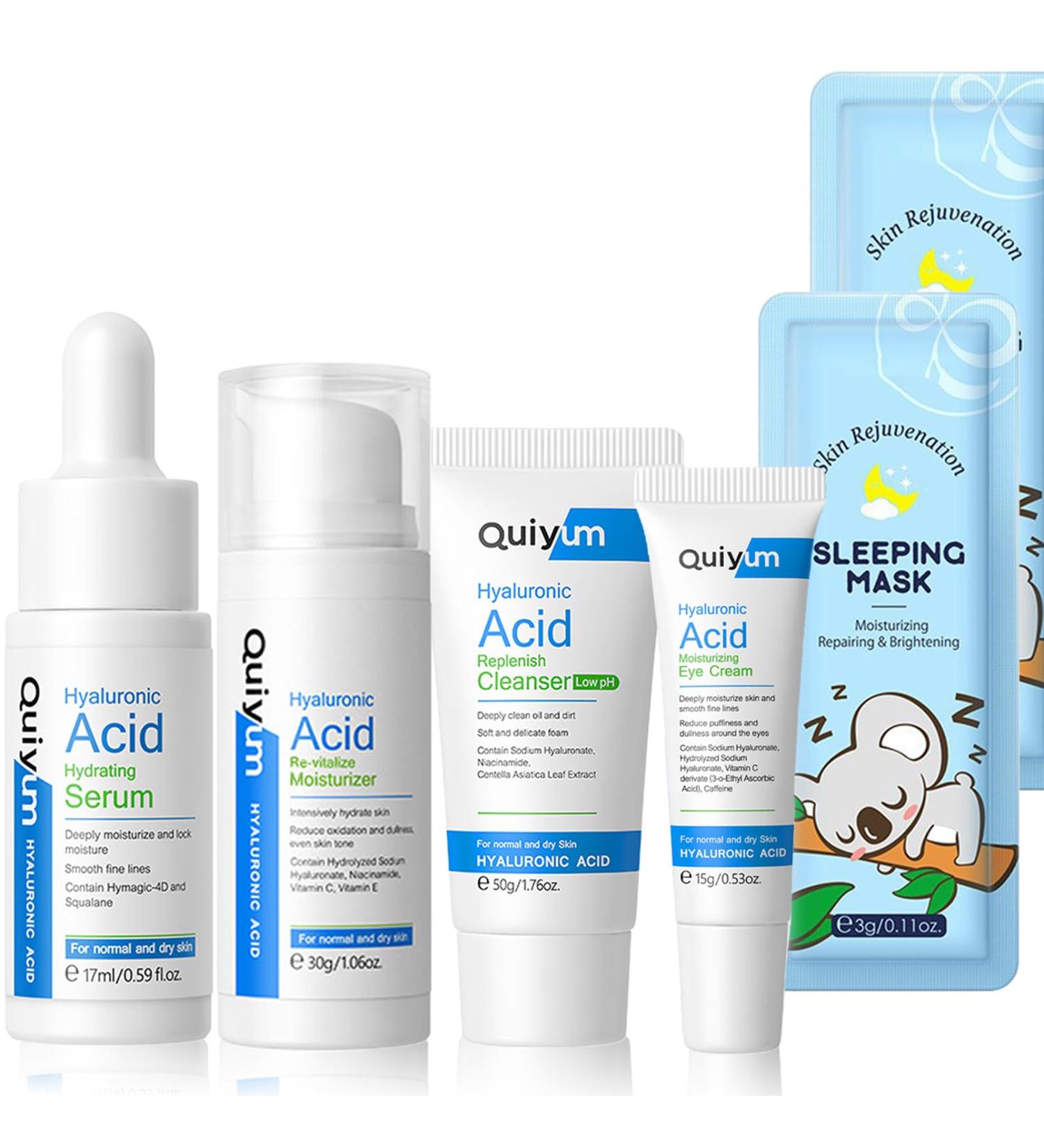 Skincare Gifts for Teenage Girls Gift Set Hyaluronic Acid Skin Care Sets & Kits Facial Kit Pamper Sets for Women Gifts Cleanser-Serum-Moisturizers-Eye Cream-Mask Travel Kit (Skincare Set 01) - Buy Online on GoSupps.com