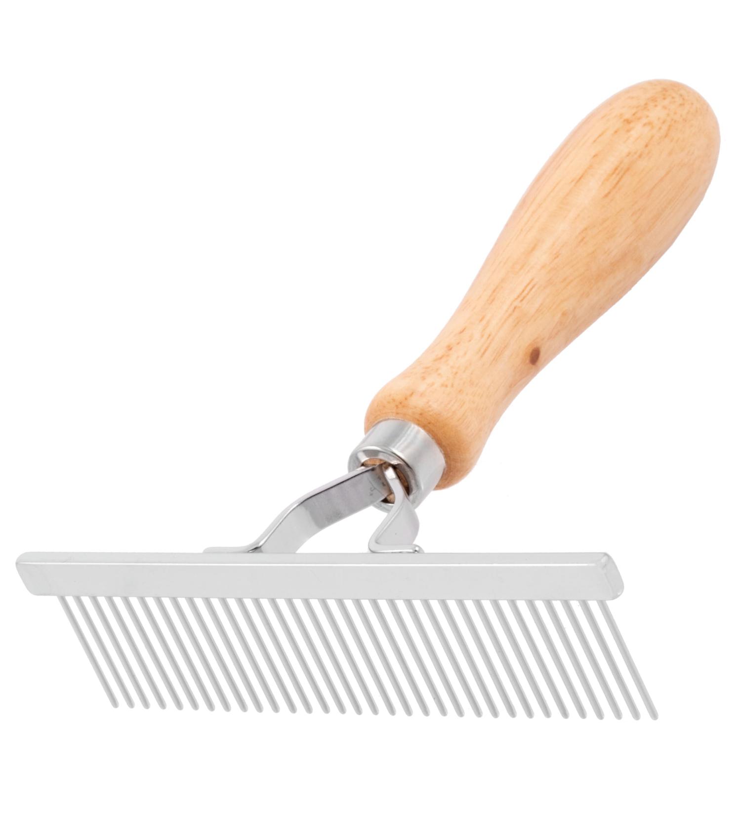 GROOM PROFESSIONAL Wooden Perth Pin Undercoat Rake for Dogs - Dog Grooming Rake for Deshedding - Perfect for Brushing Out Long/Double Coated Breeds - Longer Teeth for Effective Grooming - Buy Online on GoSupps.com