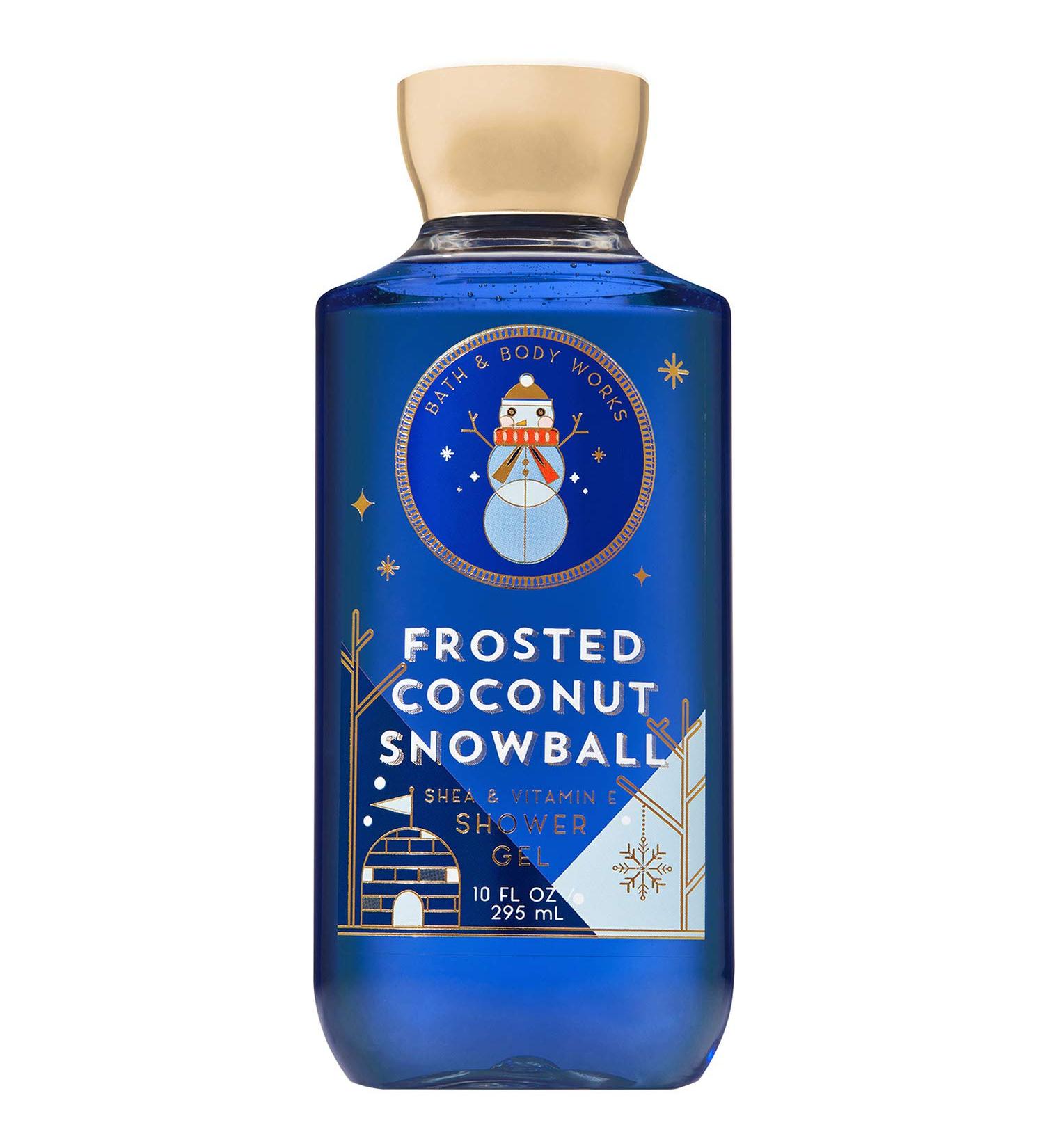 Bath and Body Works Frosted Coconut Snowball Shower Gel Wash 10 Ounce Full Size 2018 Version