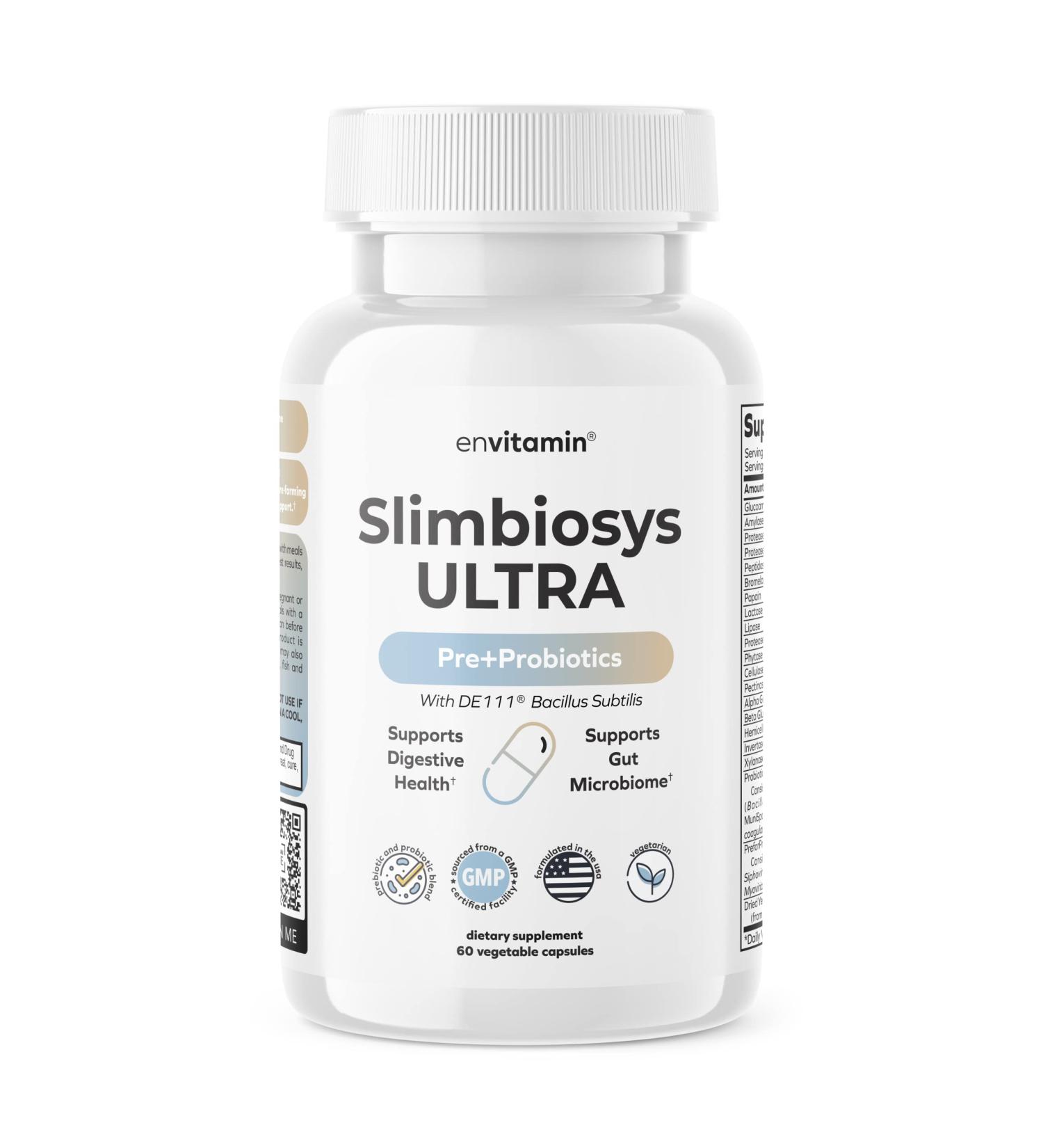 Envitamin Slimbiosys Ultra Probiotic - Pre & Probiotics for Healthy Microbiome Support - Buy Online on GoSupps.com