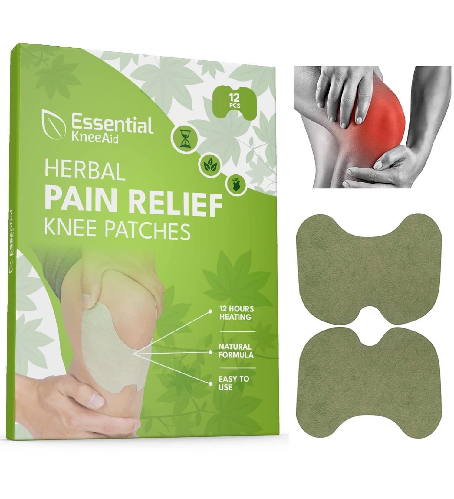 Essential Knee Aid - 12pcs/Box Knee Pain Relief Patch for Discomfort & Inflammation - Buy Online on GoSupps.com