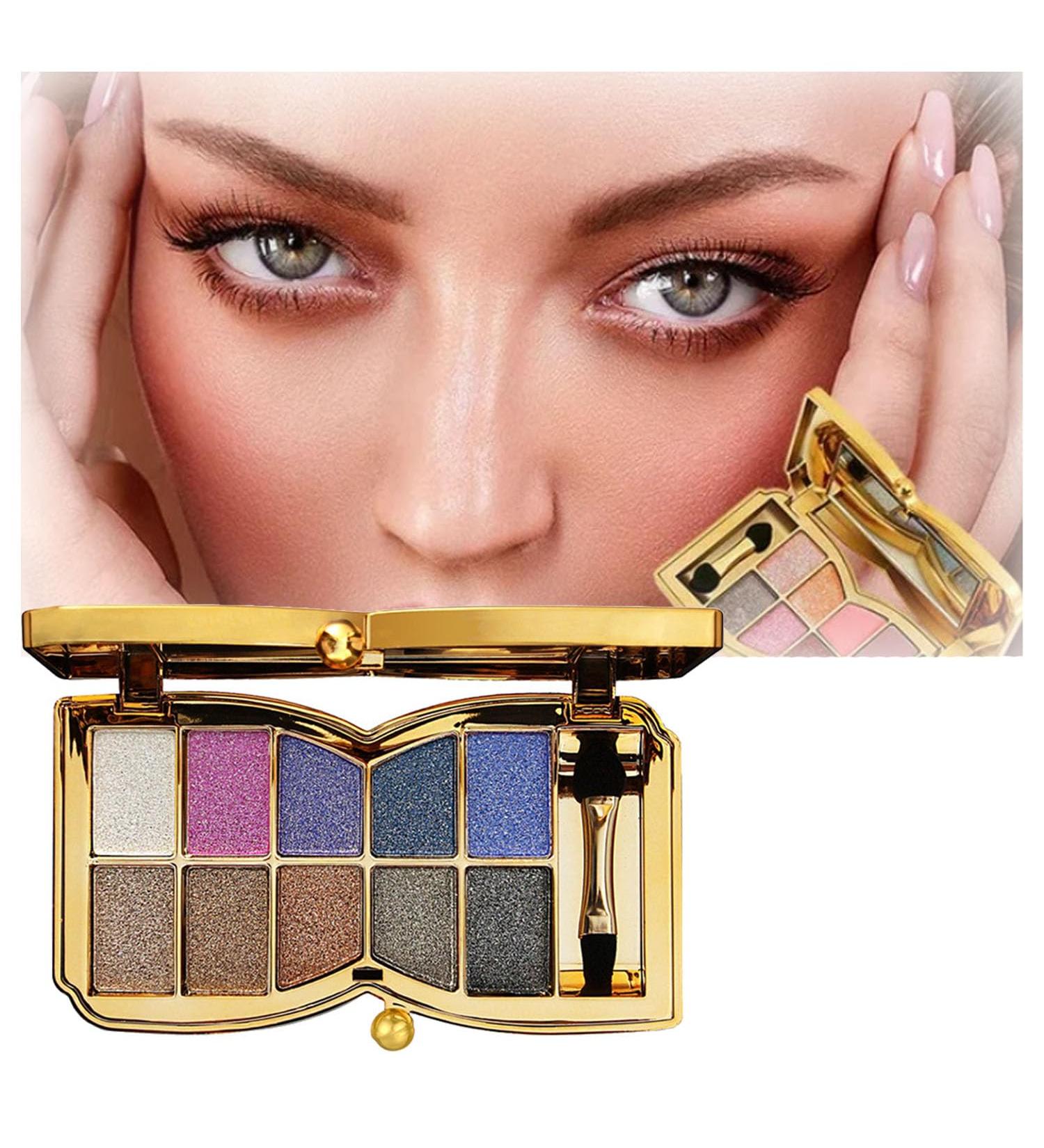 10 Colors Sparkle Shimmer Eyeshadow Palette Highly Pigmented Long Lasting (04#) - Buy Online on GoSupps.com