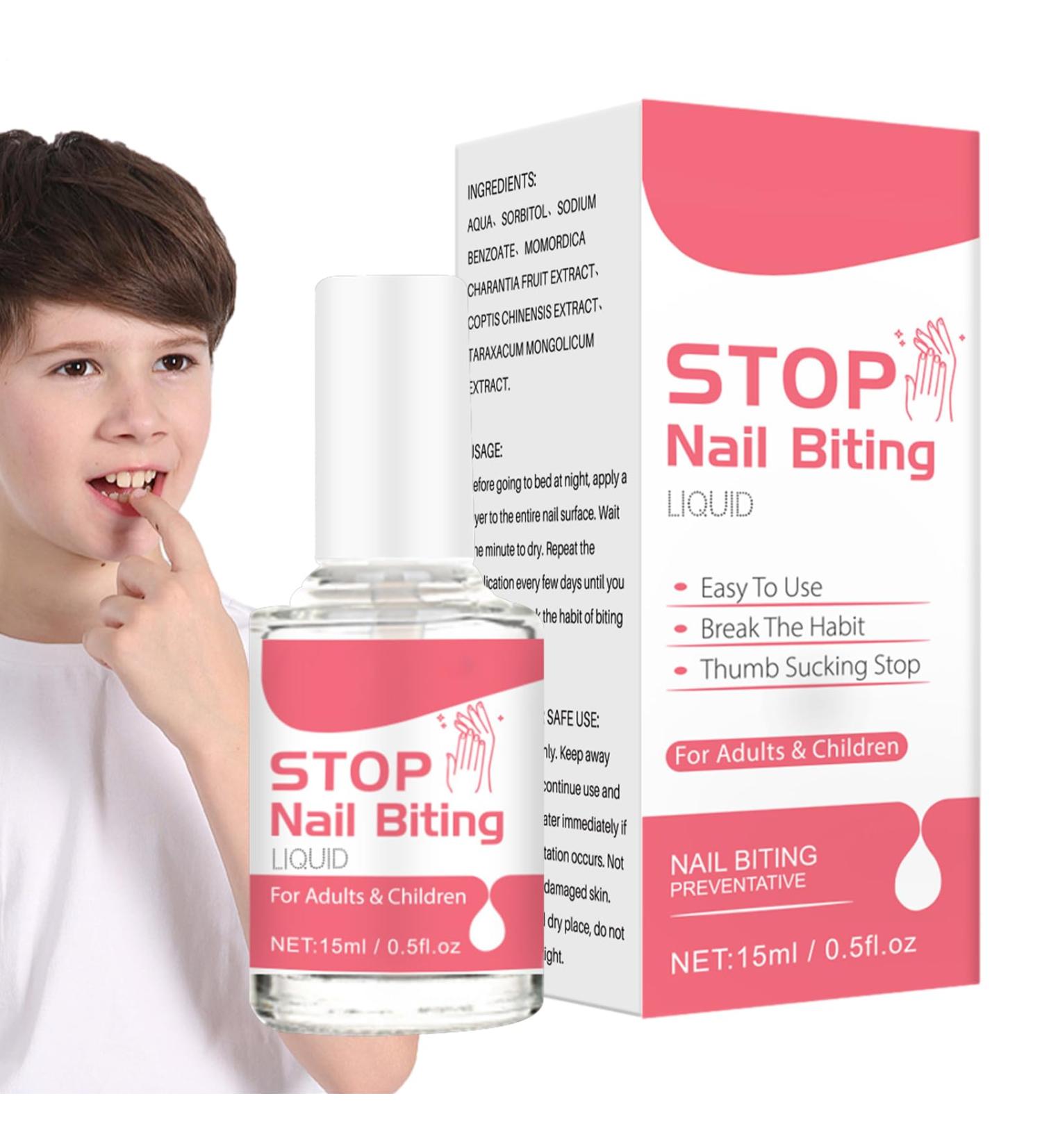 Anti Bite Liquid Liquid to Stop Nail Biting Nail Bite Stopper 05 fl oz Stops Nail Drying Stops Thumb Sucking Nail Care - Buy Online on GoSupps.com