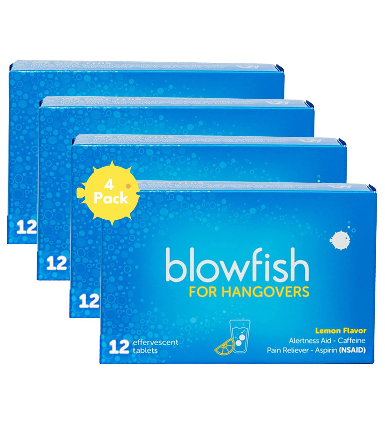 Blowfish for Hangovers - Fast-Acting FDA-Recognized Relief - 4 Pack - Buy Online on GoSupps.com