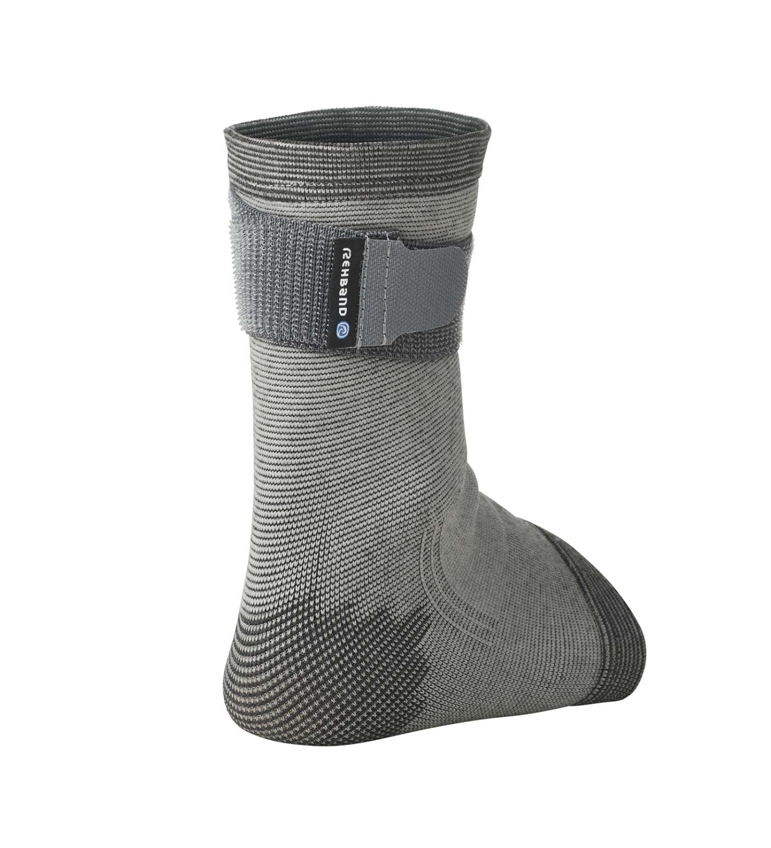 Rehband Ankle Brace | Knitted Ankle Support & Stabilization for Sports | Comfortable Grey Medium Fit | International Shipping Available - Buy Online on GoSupps.com