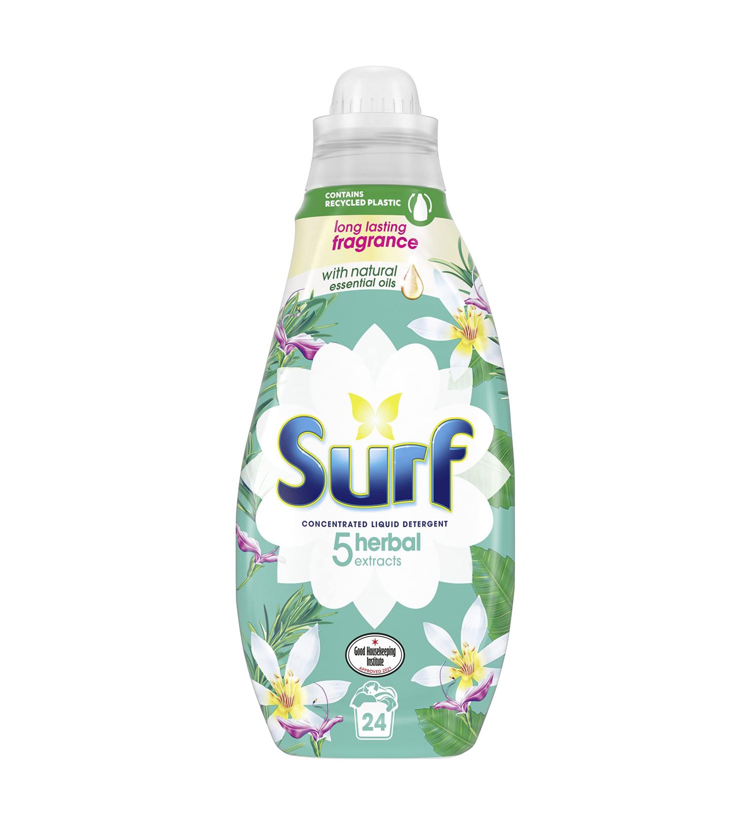 Surf Concentrated Liquid Laundry Detergent with 5 Herbal Extracts & Essential Oils - Lavender Scent, 648ml (24 Washes) - Buy Online on GoSupps.com