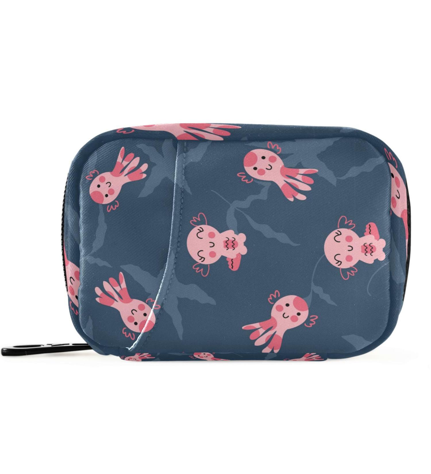 Shop Pfrewn 7 Day Pill Organizer Case - Octopus & Axolotls Travel Pill Box | Portable Vitamin & Medicine Holder - Buy Online on GoSupps.com