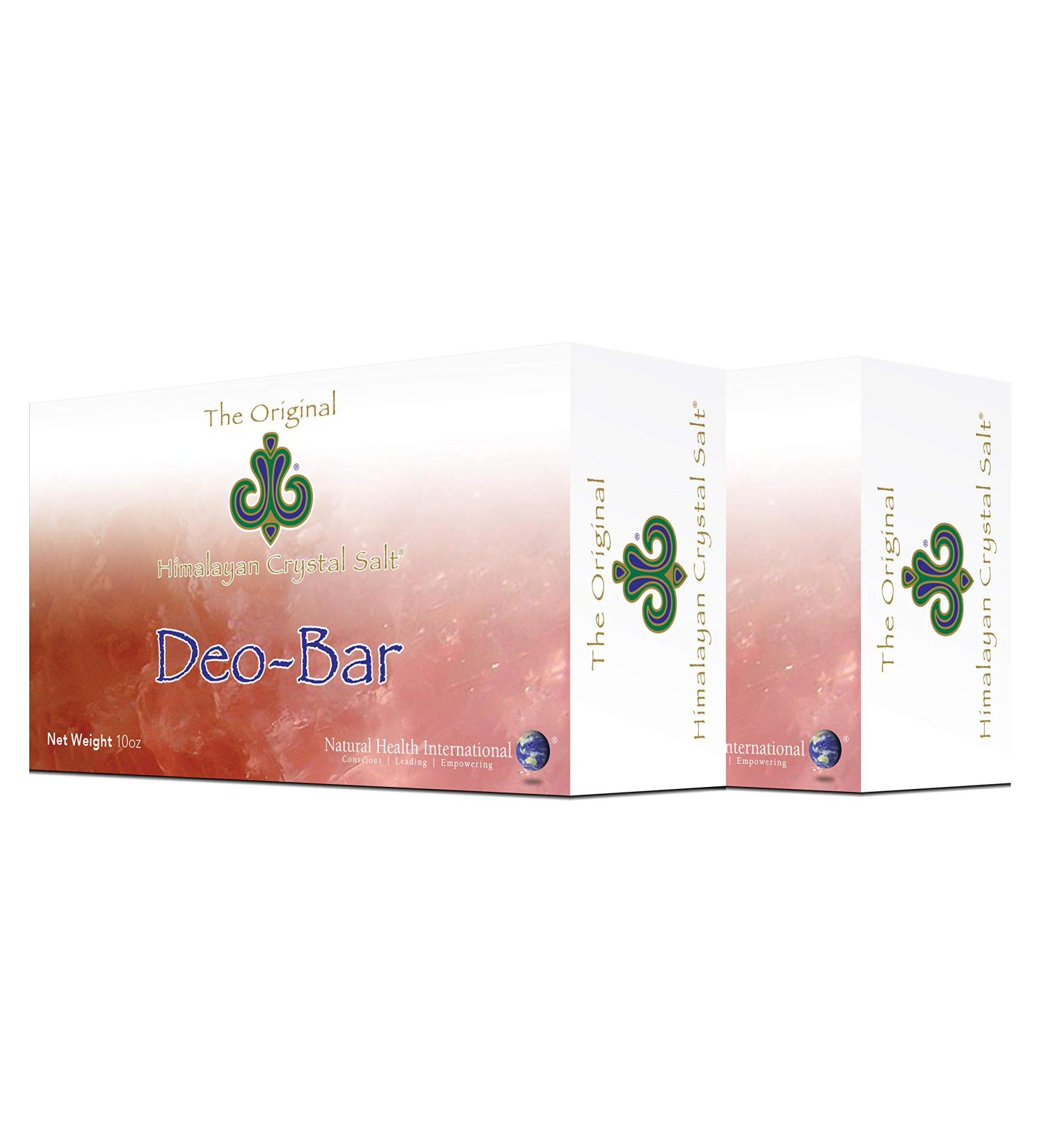 Original Himalayan Crystal Salt Deo-Bar Deodorant (2 Pack) - Natural & Long-Lasting Odor Protection - Buy Online on GoSupps.com