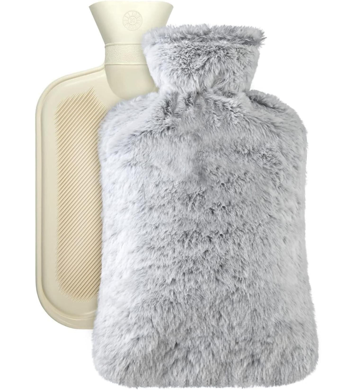 Leakage-Proof 2L Heat Bottle with Kangaroo Pocket | Long-Term Warmth & Pain Relief for Children & Adults - Gray - Buy Online on GoSupps.com