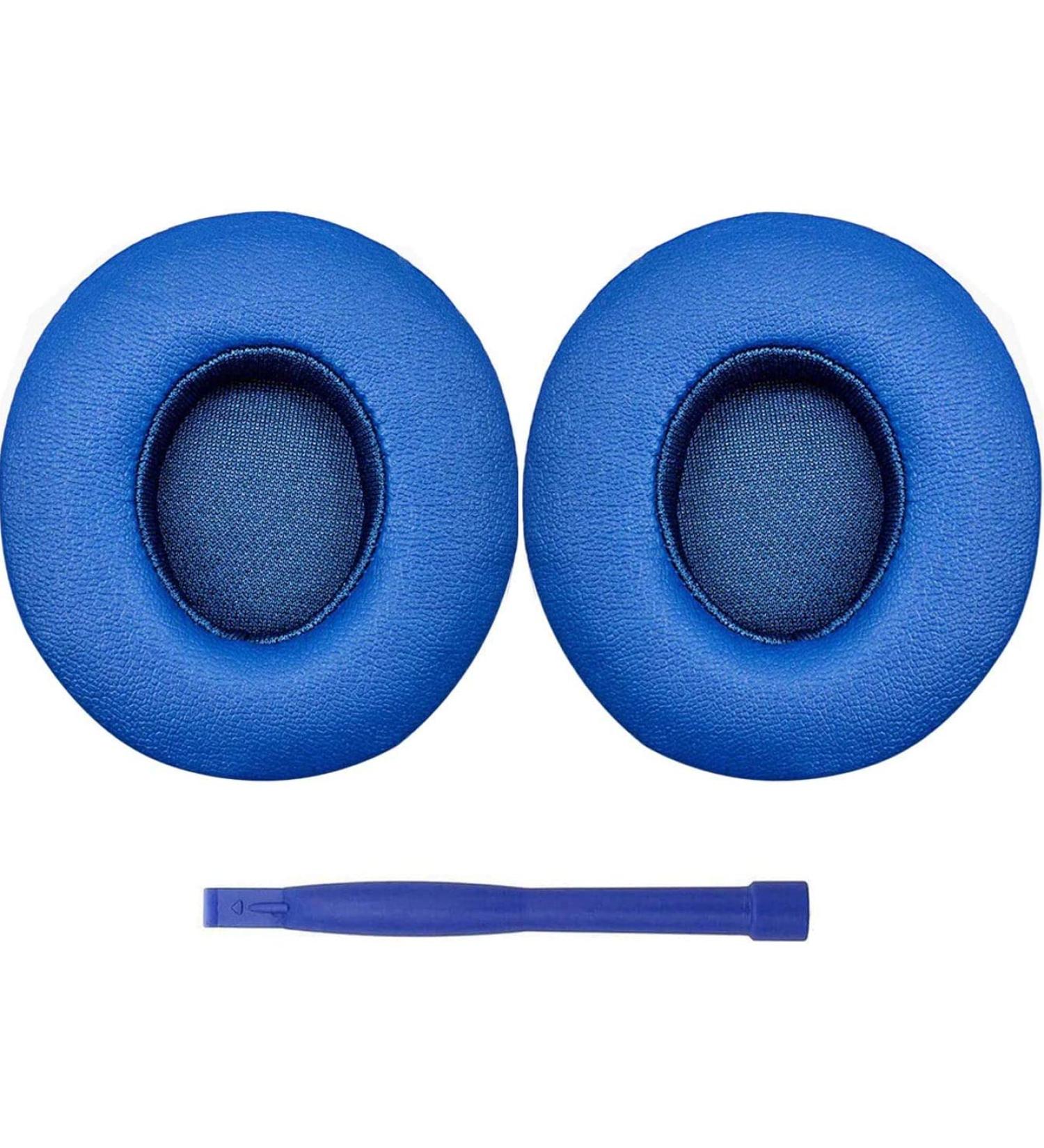 Beats Solo 3 Wireless Ear Pads Replacement - Blue Protein Leather Memory Foam Ear Cushion for Beats by Dre Solo 3 & Solo 2 Wireless Headsets - Buy Online on GoSupps.com