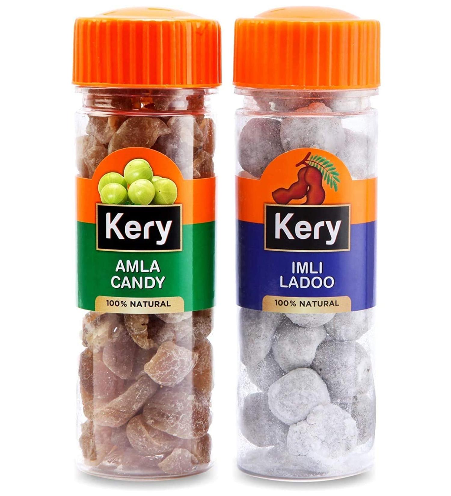 Kery Amla Candy & Imli Ladoo Mouthfreshener 2 Bottles 245g (Ram Ladoo Mukhwas)_Packing May Vary