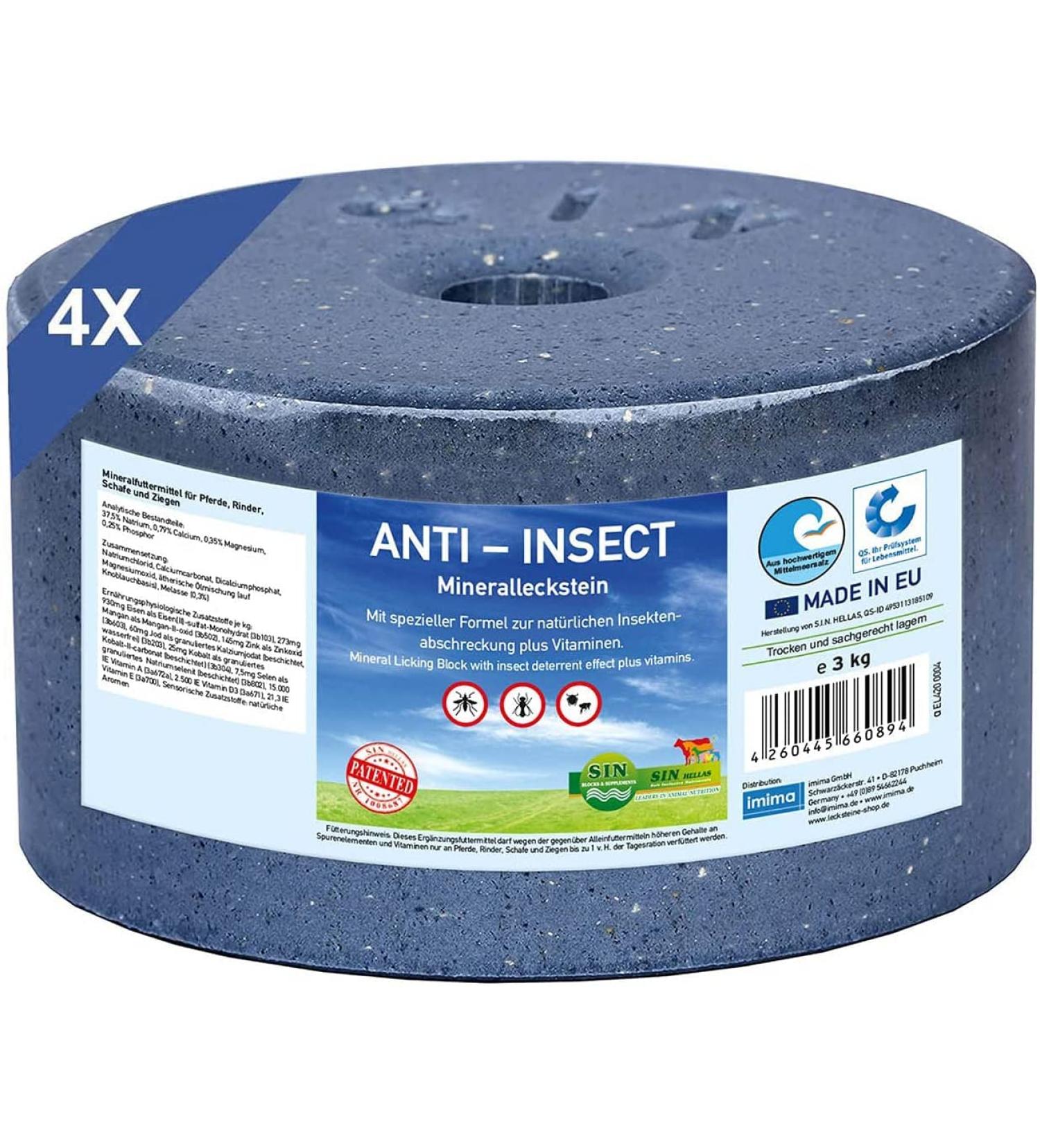 Buy Imima Mineral Salt Lick Stones for Horses Sheep & Goats - 12kg Anti-Insect Salt Lick Set (4 x 3kg) - Premium Mineral Stones for Livestock - Buy Online on GoSupps.com