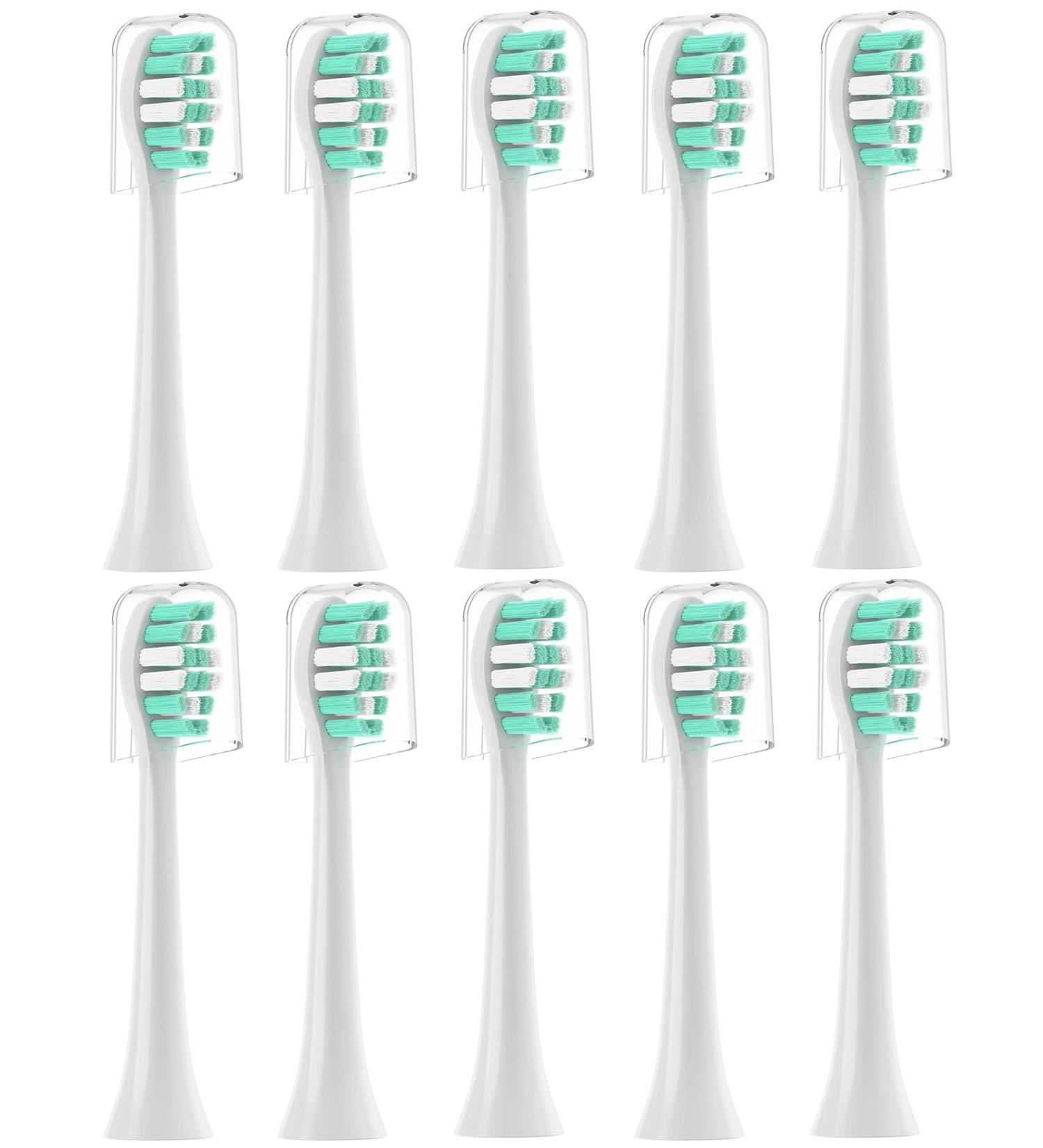 Gypoirul Toothbrush Replacement Heads - 10 Pack Compatible with Philips Sonicare 4100 5100 6100 HX9023, Optimal Plaque Control, Green - Buy Online on GoSupps.com
