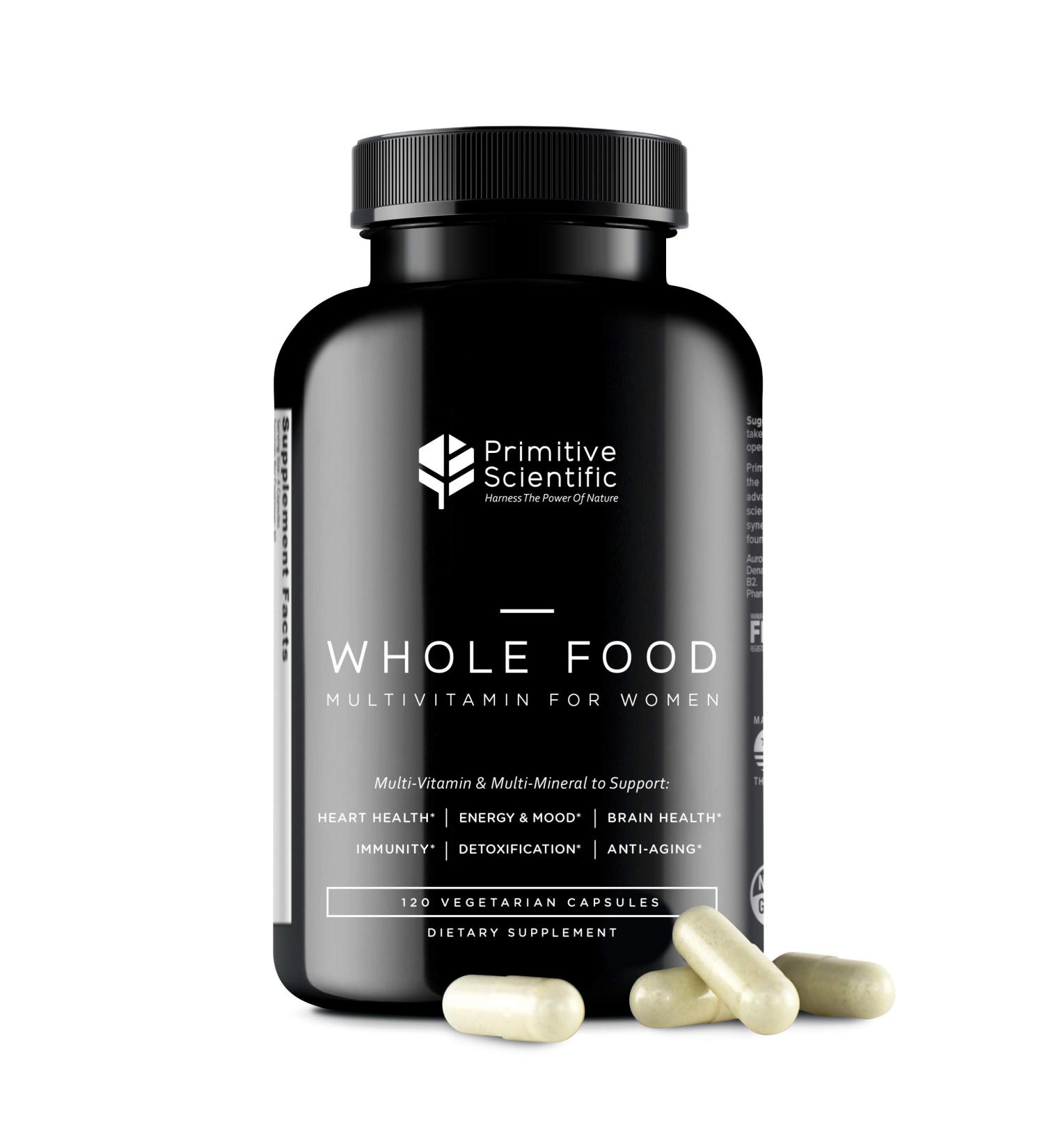 Primitive Scientific Whole Food Multivitamin for Women - 120 Vegetarian Capsules - Buy Online on GoSupps.com