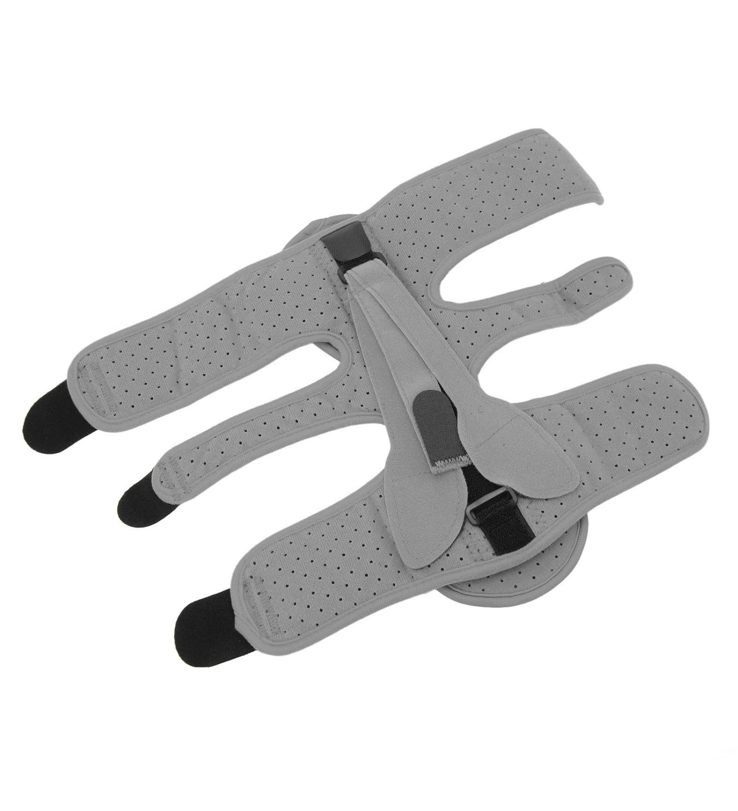 Pongnas Foot Drop Orthosis | Comfortable Ankle Support with Hook and Loop Closure | Triple Pressure Band for Drop Foot Injuries - Gray - Buy Online on GoSupps.com