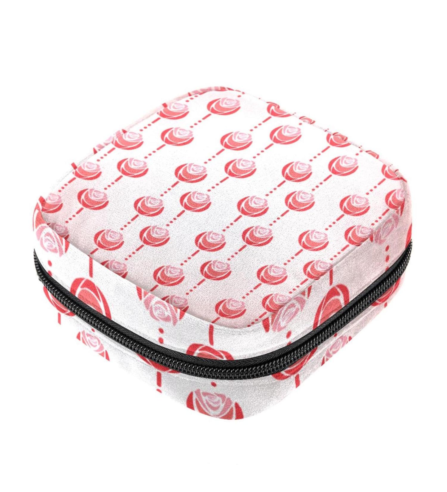 Geometric Christmas Tree Hygiene Napkin Storage Bag | Menstrual Cup & Tampon Bags for Girls & Women | Multi-Colored Design - Buy Online on GoSupps.com