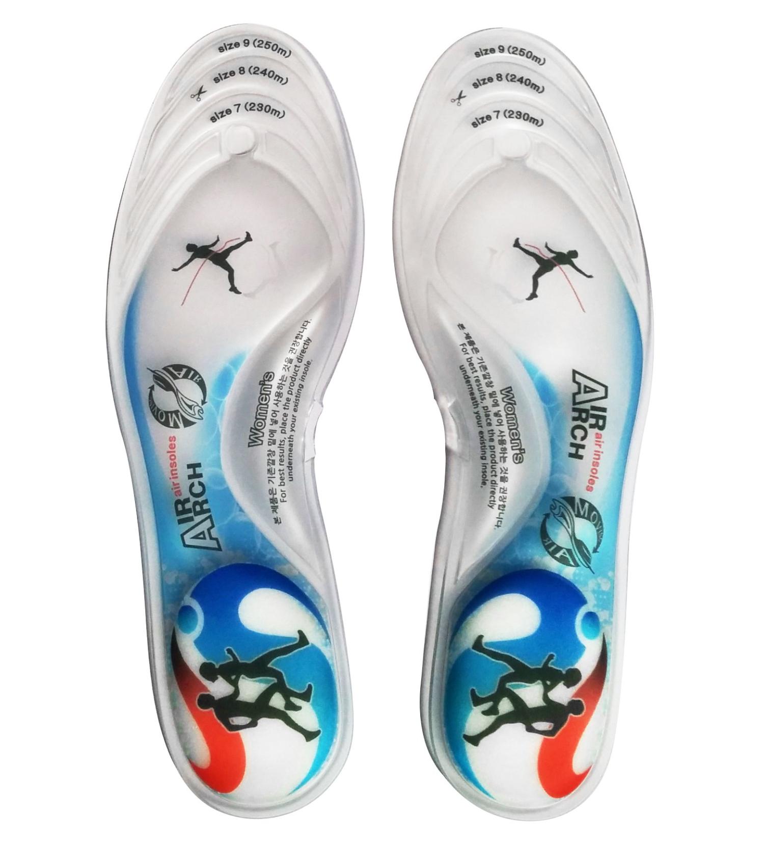 Air Arch Walking Insoles for Women - Blue Orthopedic Support Inserts (Size 6-8 US) - Comfortable Relief for Men & Women - Buy Online on GoSupps.com