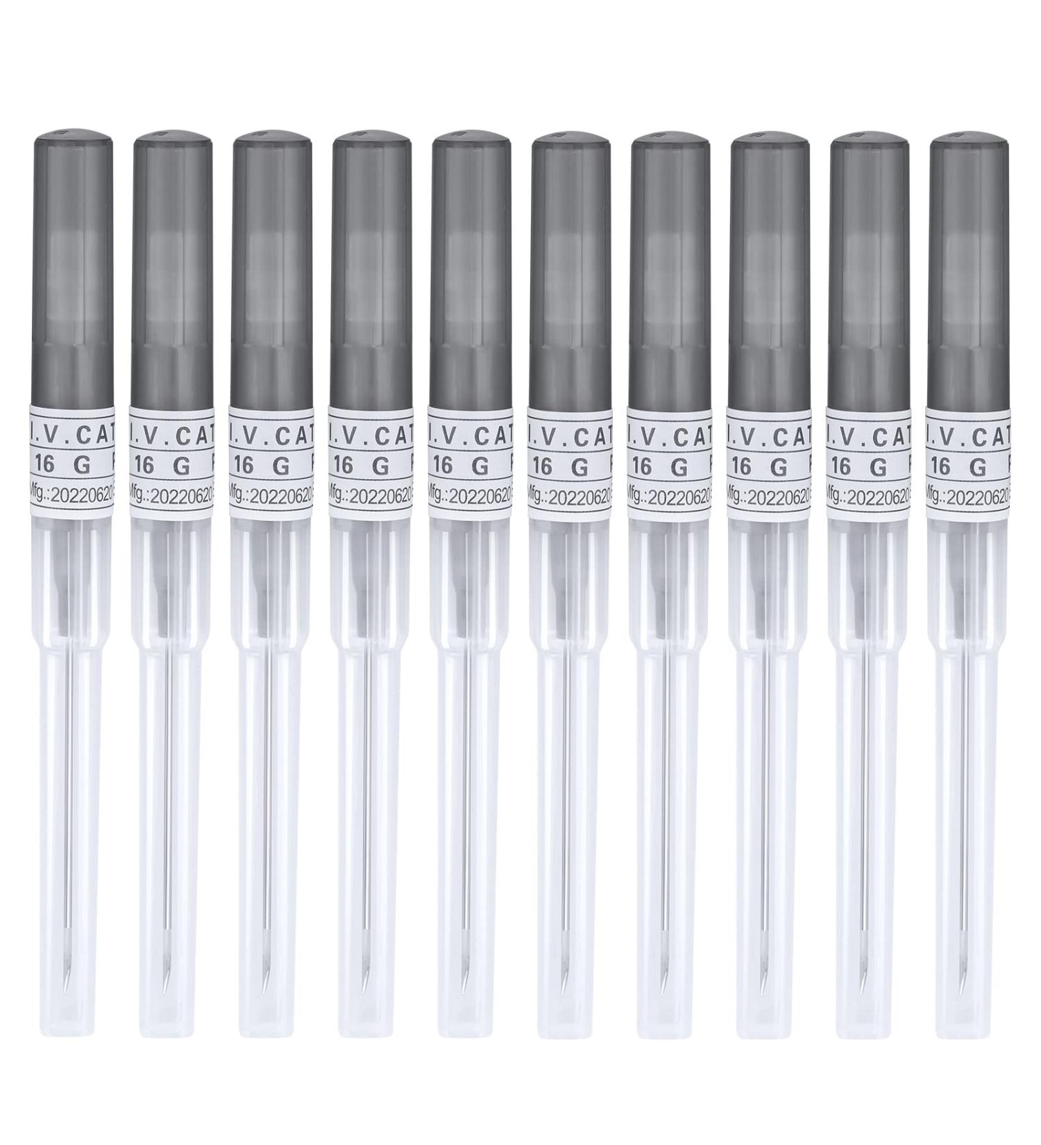 ChiMunllin 10PCS Mixed IV Catheter Piercing Needles Kit - 14G 16G 18G 20G for Ear Nose Lip Tongue Navel Nipple Cartilage Piercings - Buy Online on GoSupps.com