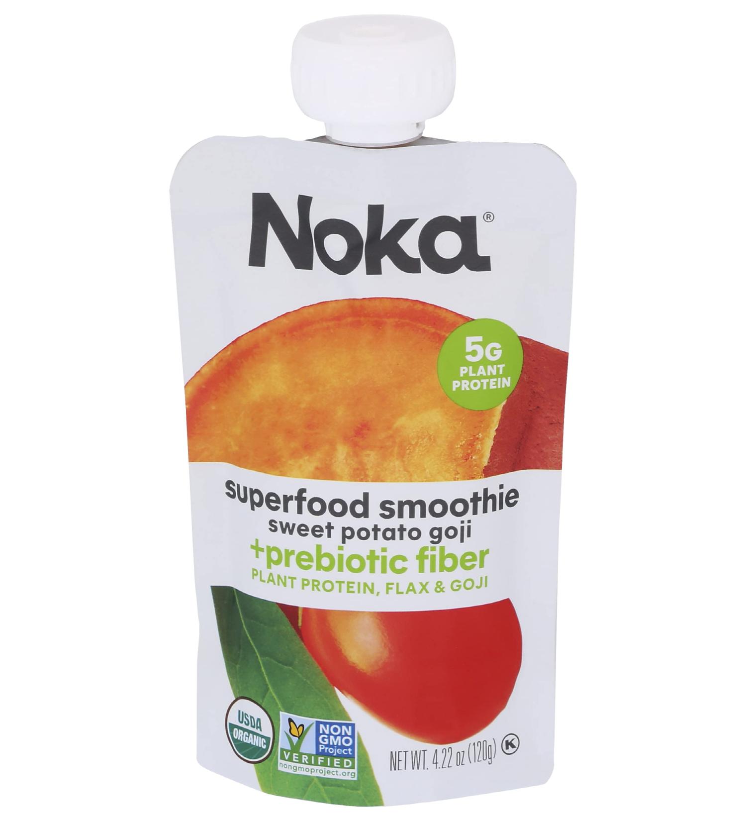 NOKA Organic Sweet Potato Goji Superfood Squeeze - 4.22 OZ | Healthy Snack - Buy Online on GoSupps.com