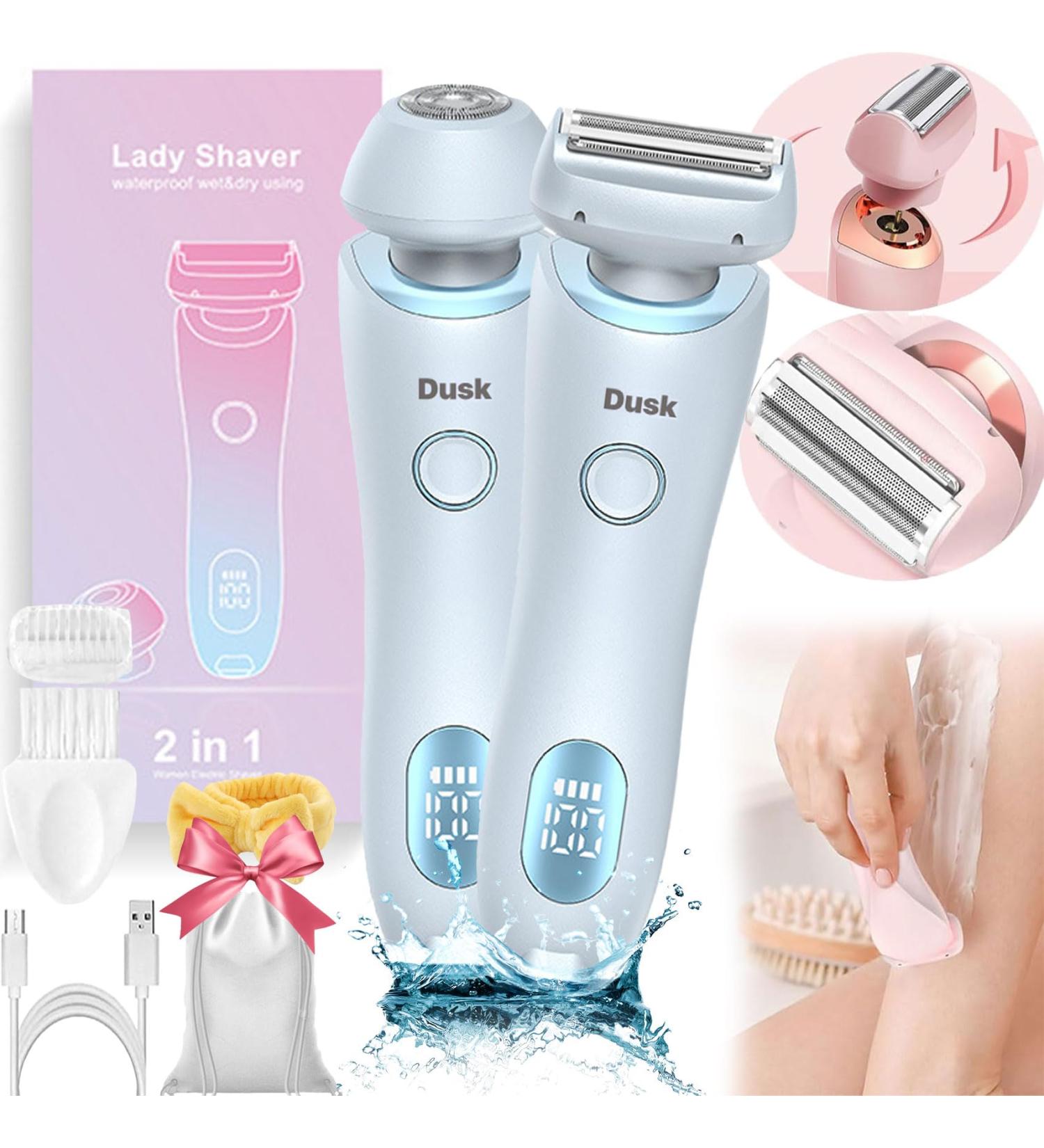 Dusk Glide Pro 3.0 Shaver - Dusk Razor for Women The Glide Pro 3.0 Razor Dusk Dusk Electric Shaver for Women Dusk Official Electric Razor for Women 2 in 1Bikini Trimmer for Women Wet & Dry (Blue) - Buy Online on GoSupps.com