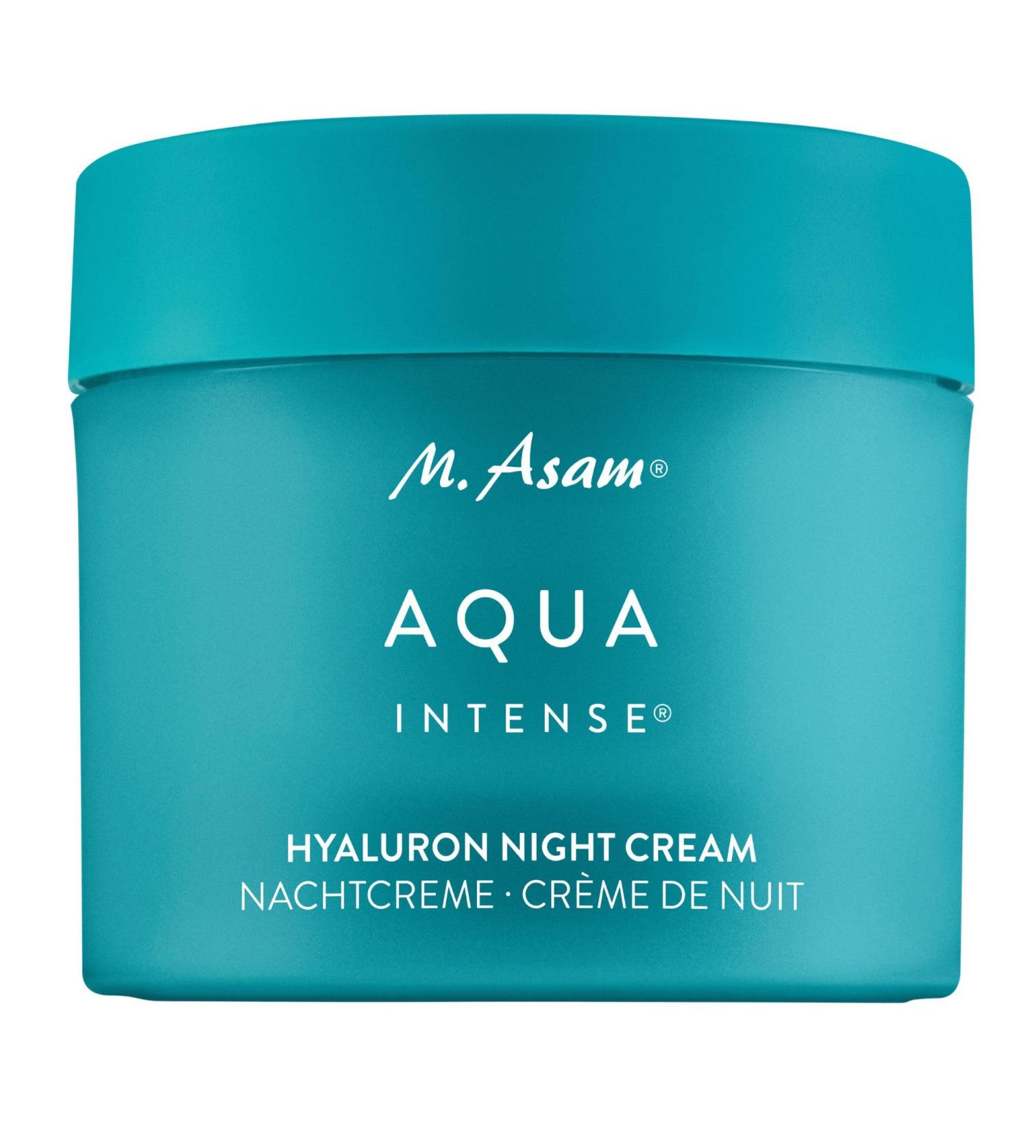 M Asam Aqua Intense night cream 100 ml hyaluron face cream for intensive moisture perfumefree and regenerating Skincare with silicon and vegetable oils for supple skin