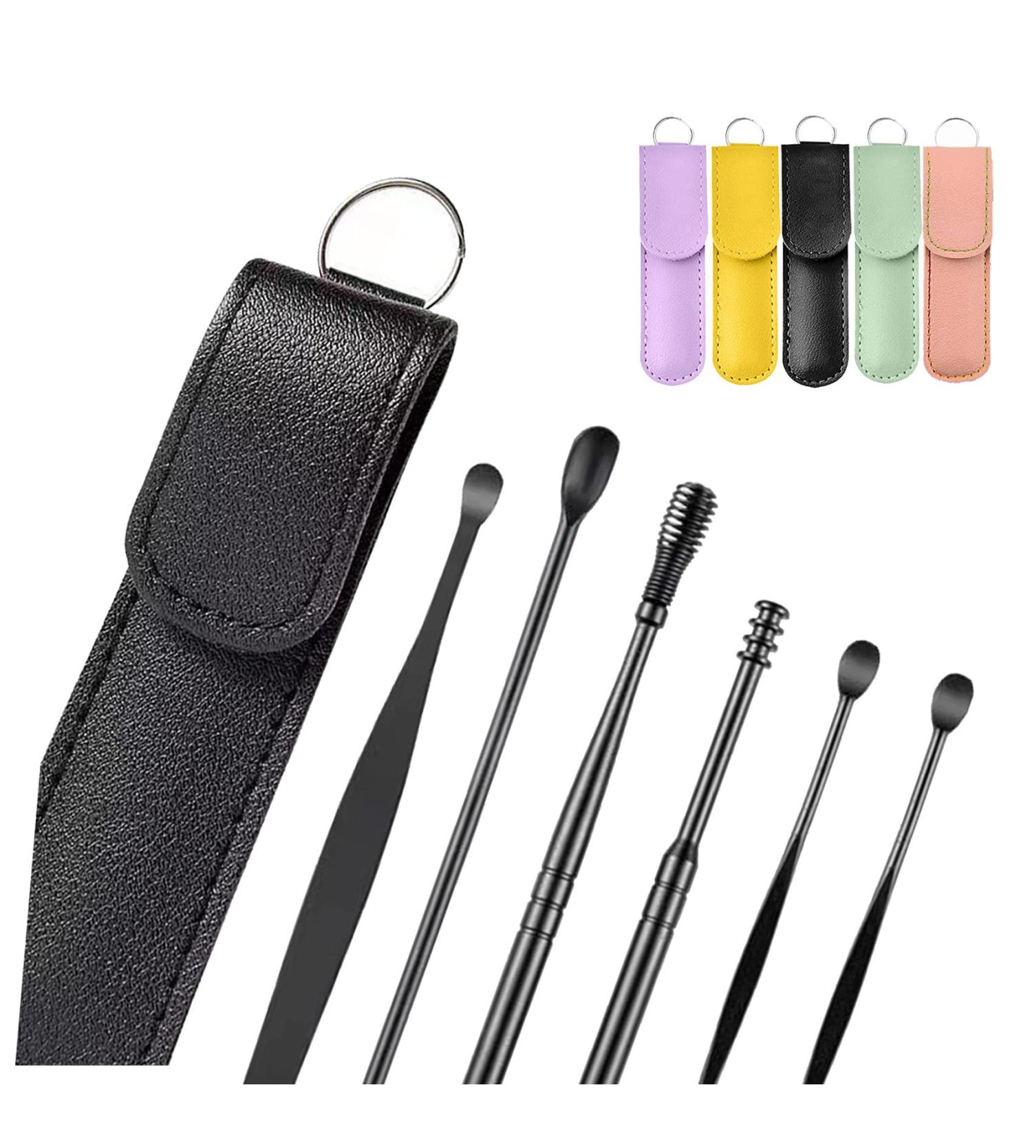 Professional 6-Piece Ear Cleaning Kit for Earwax Removal - 2023 Master Earwax Cleaner Tool Set in Black PU Leather Case - Buy Online on GoSupps.com