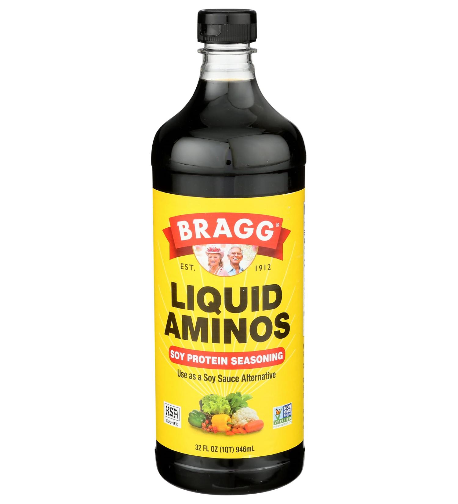 Bragg Liquid Aminos 32 oz - Natural Soy Sauce Alternative - Buy Online on GoSupps.com