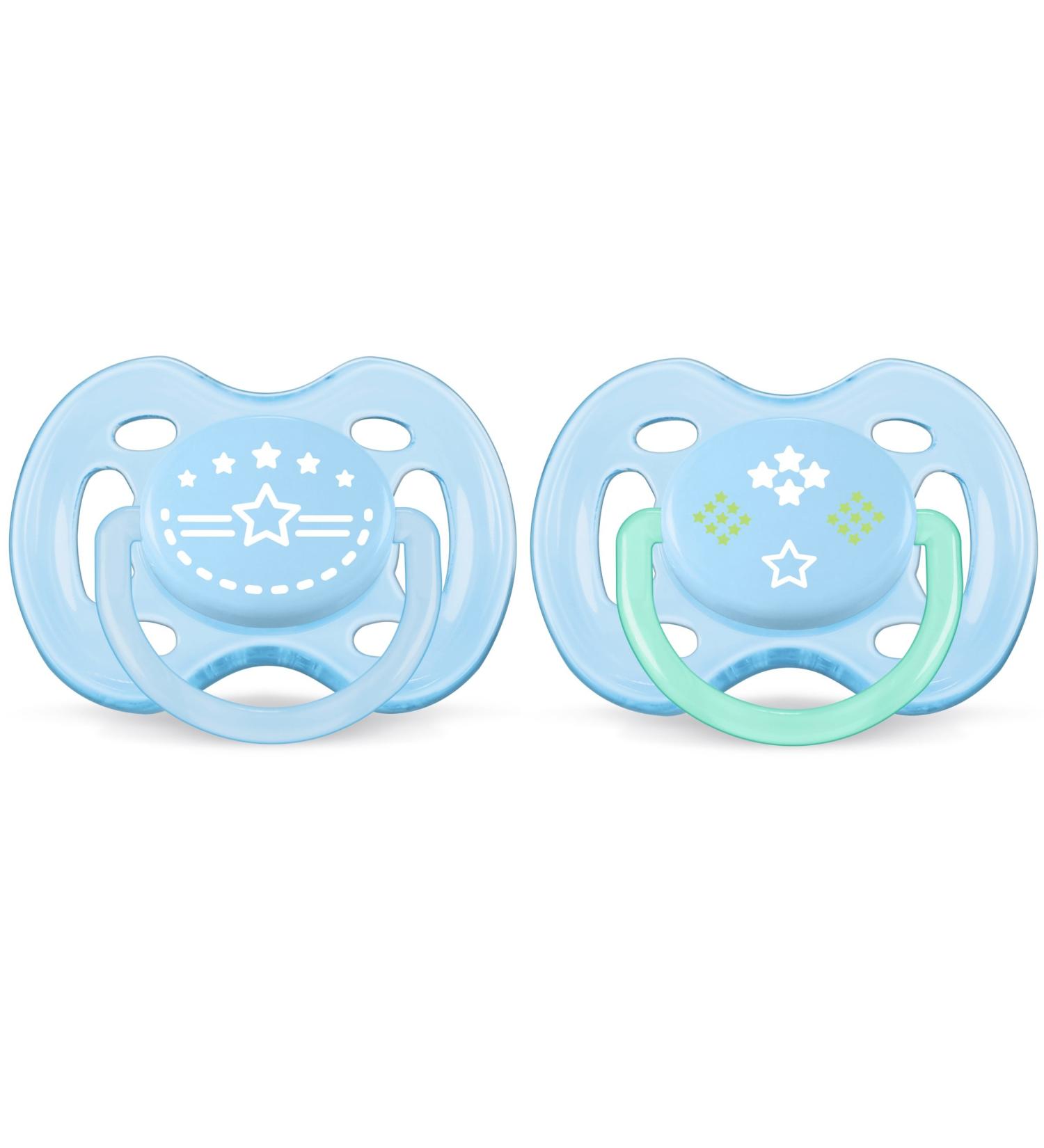 Philips Avent SCF172/01 Pacifiers - Pack of 2 Ventilated for 0-6 Months - Star Motif | Shop Internationally - Buy Online on GoSupps.com