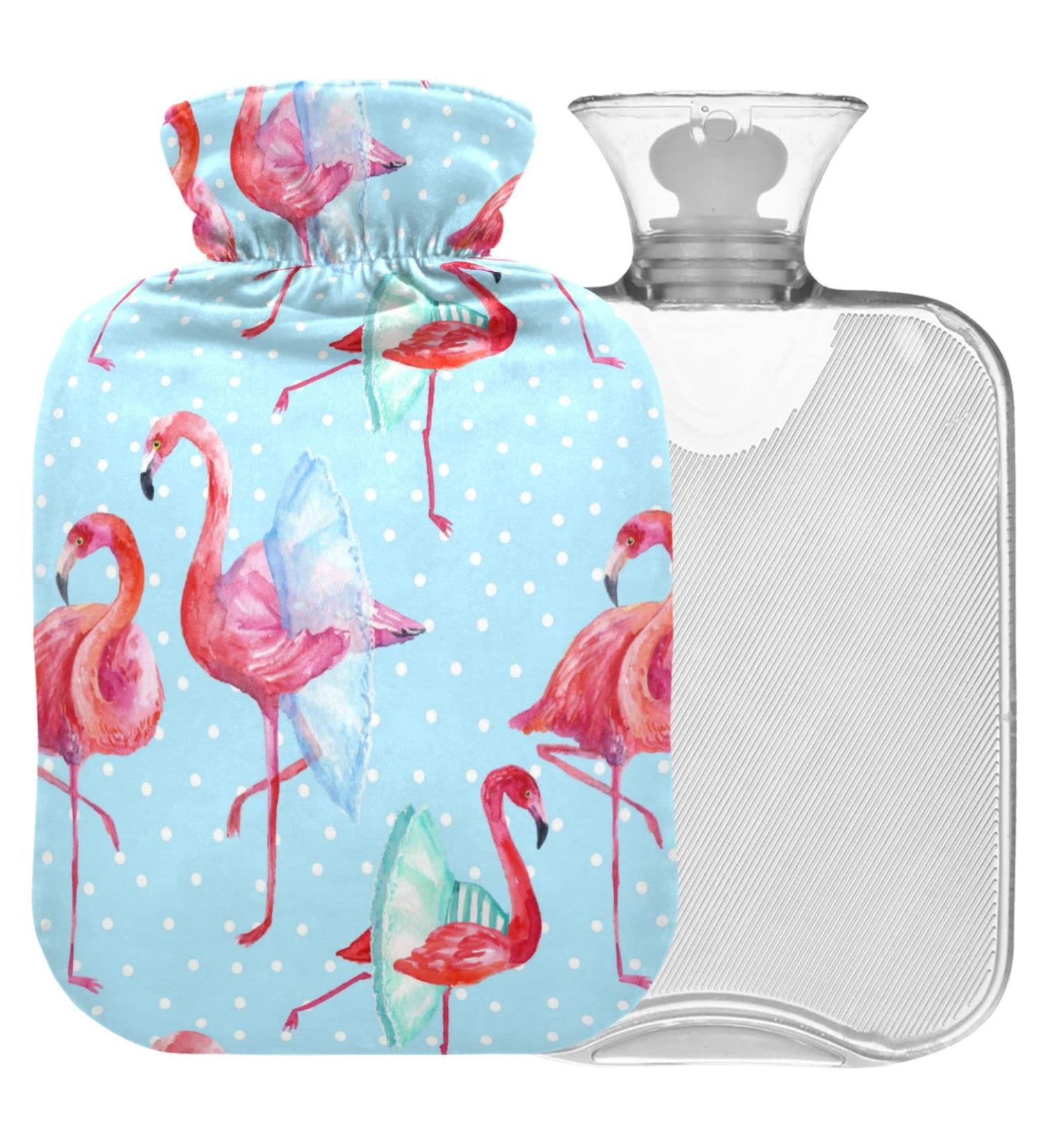 Buy Naanle Flamingos Ballet Dancer Hot Water Bottle 2L - Large Transparent Bottle for Bed | Hand Warmers Pain Relief & Heat Therapy - Buy Online on GoSupps.com