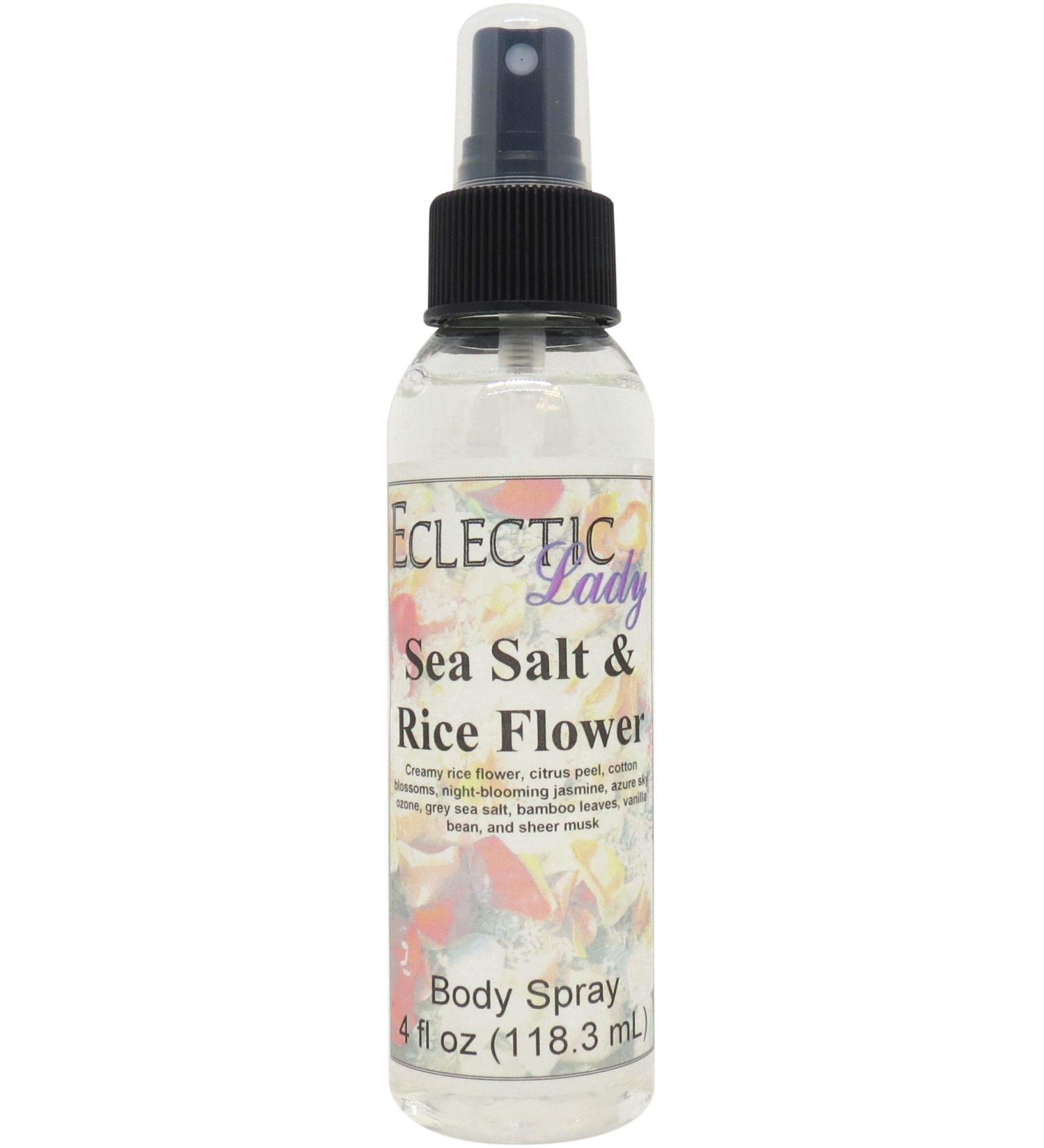 Sea Salt and Rice Flower Body Spray 4 ounces Body Mist for Women with Clean Light & Gentle Fragrance Long Lasting Perfume with Comforting Scent for Men & Women Cologne with Soft Subtle Aroma For 4 Fluid Ounces - Buy Online on GoSupps.com