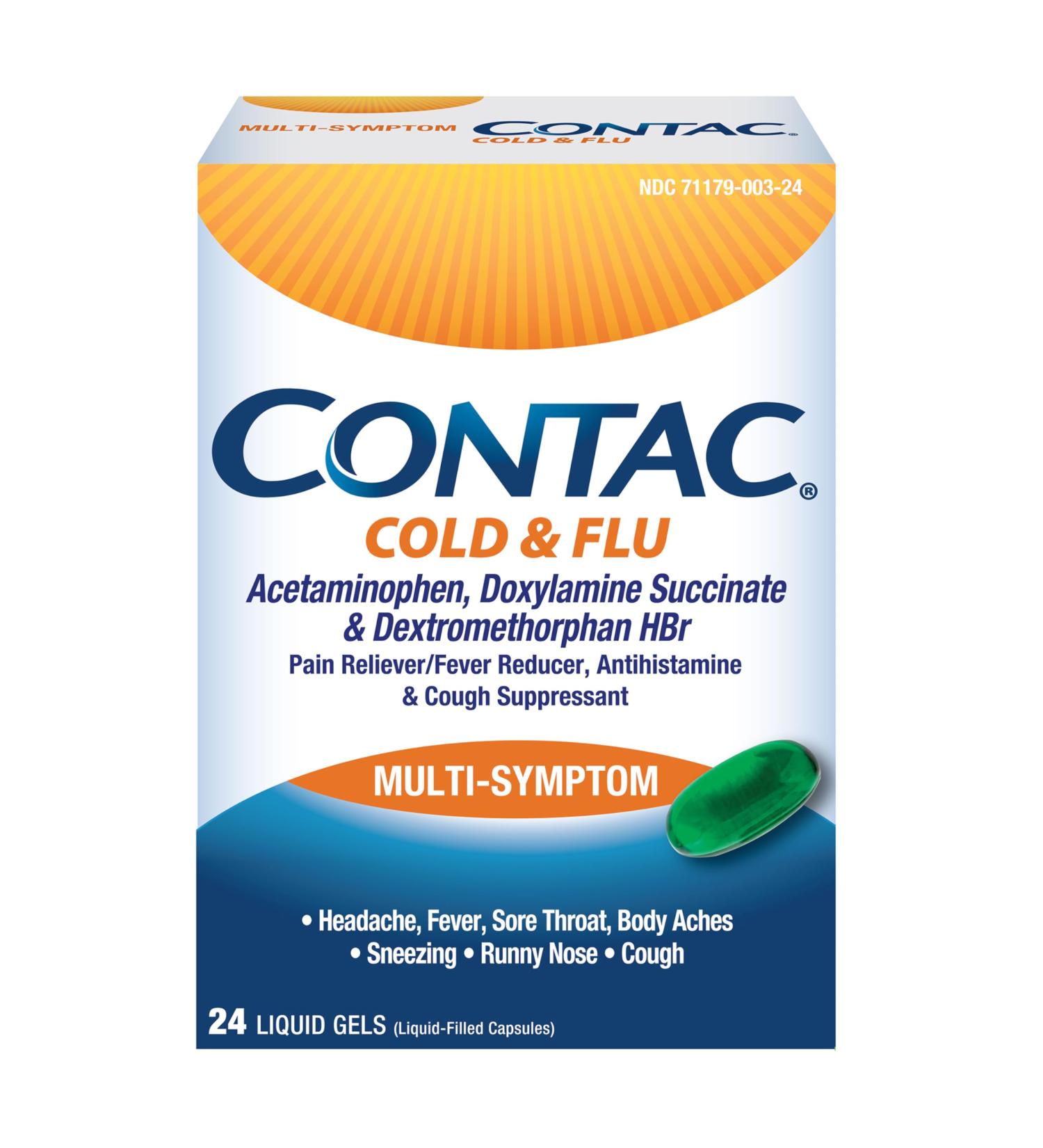Contac Multi-Symptom 24 Count Liquid Gels (Pack of 2) - Buy Online on GoSupps.com