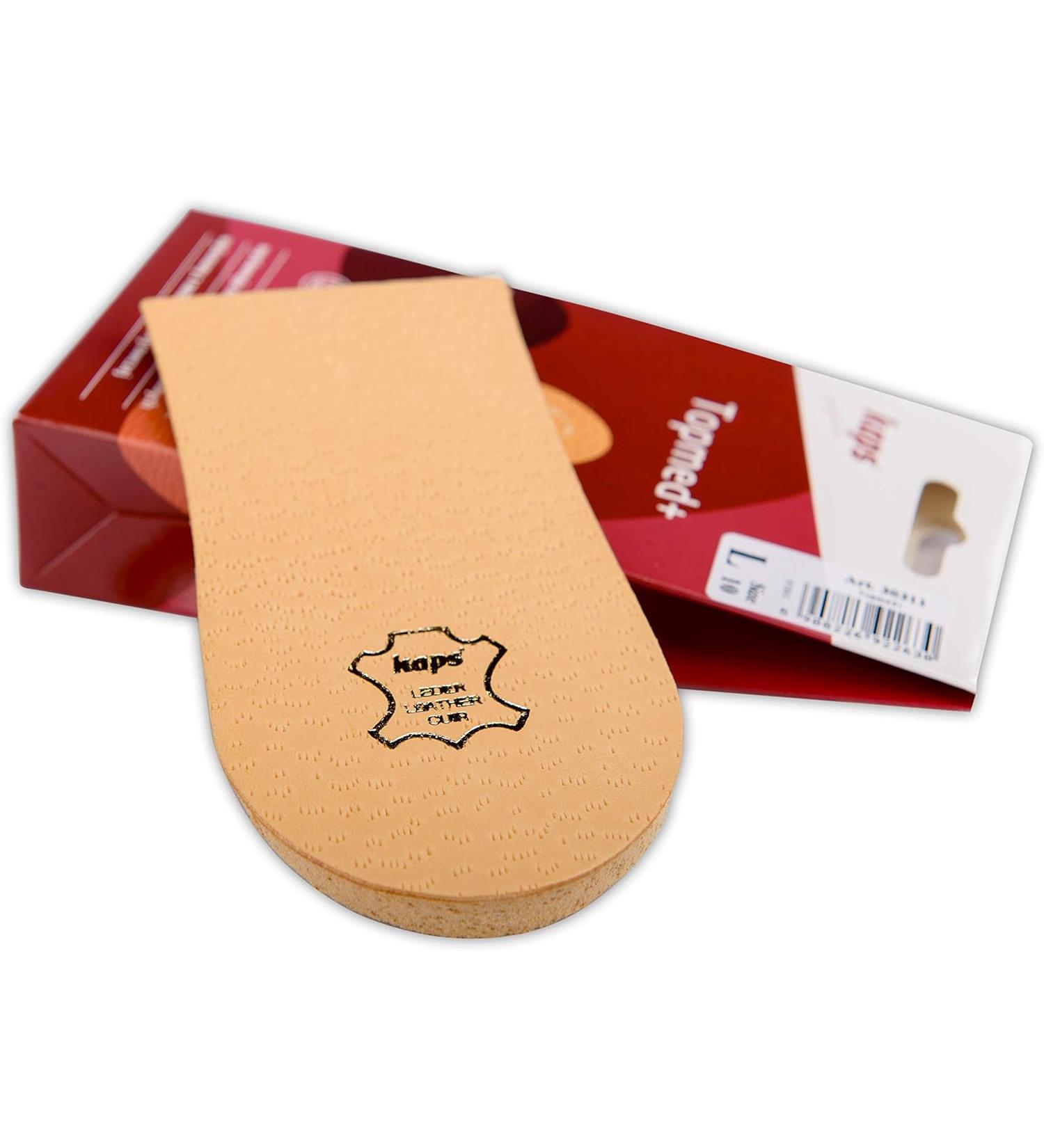 10 mm Heel Raise Elevator Pad | Orthotic Wedge | Leather Cover | Kaps Topmed Plus | Size S - Buy Online on GoSupps.com