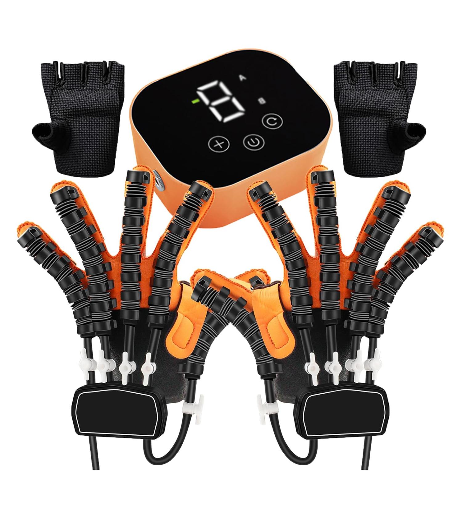 Rehabilitation Robot Gloves Hemiplegia Stroke Arthritis Finger Orthosis Finger Rehabilitation Trainer for Left and Right Hand Relief of Hand Stiffness left+right X-Large - Buy Online on GoSupps.com