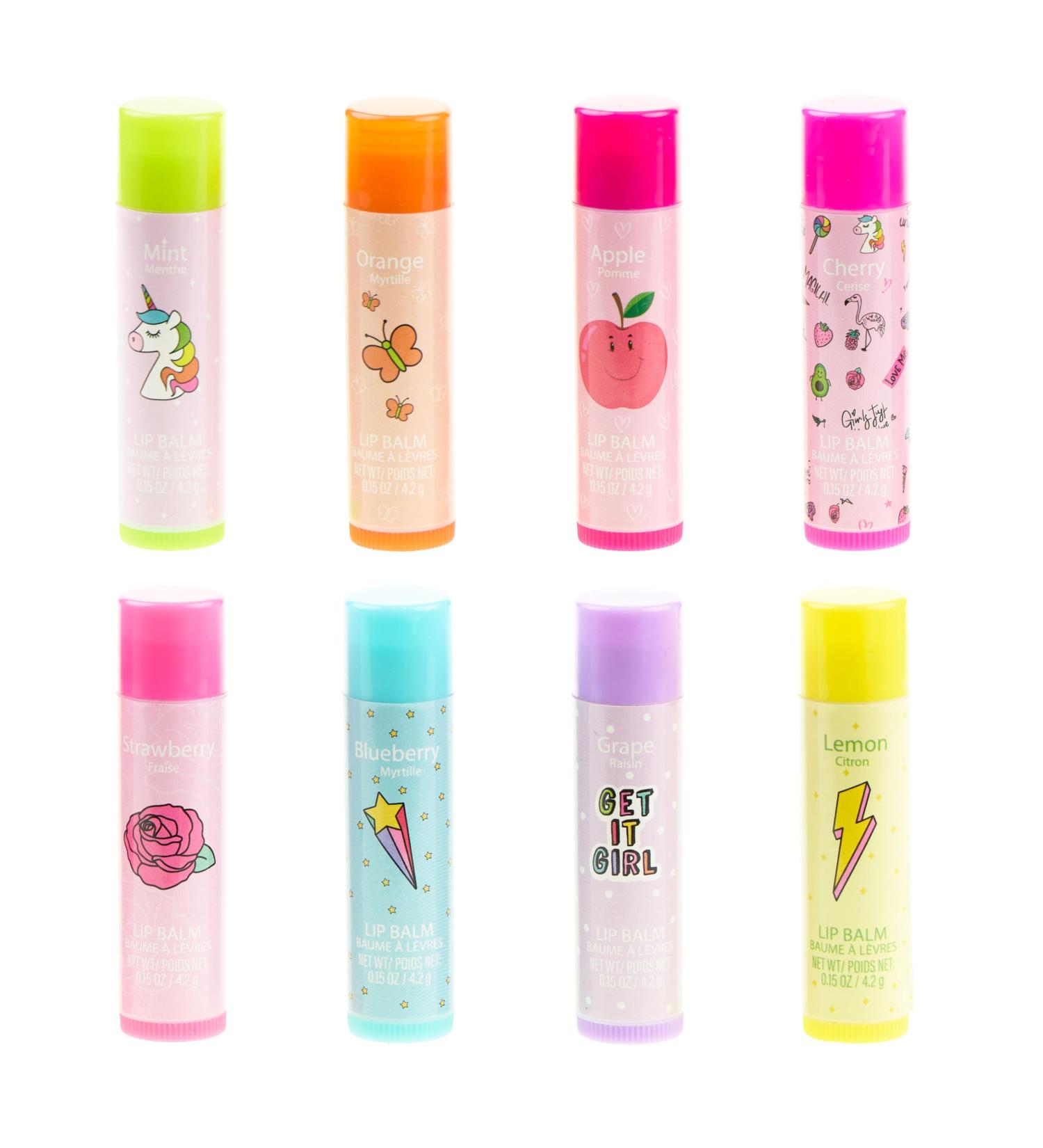 8pc Flavored Lip Balm Set Retractable Simply Sweet Lip Balms Fun Fruity Flavors Hydrating Lip Care for Kids - Buy Online on GoSupps.com