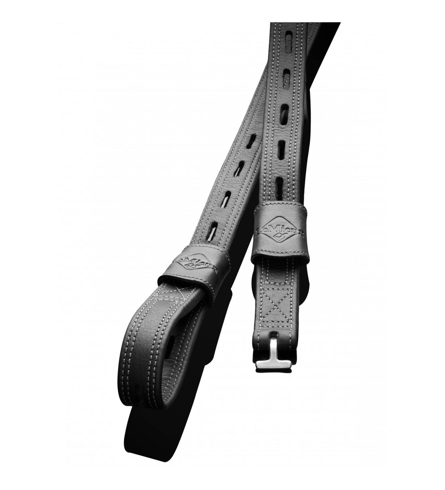 LeMieux Vector Close Contact Stirrup Leathers Black 60cm
