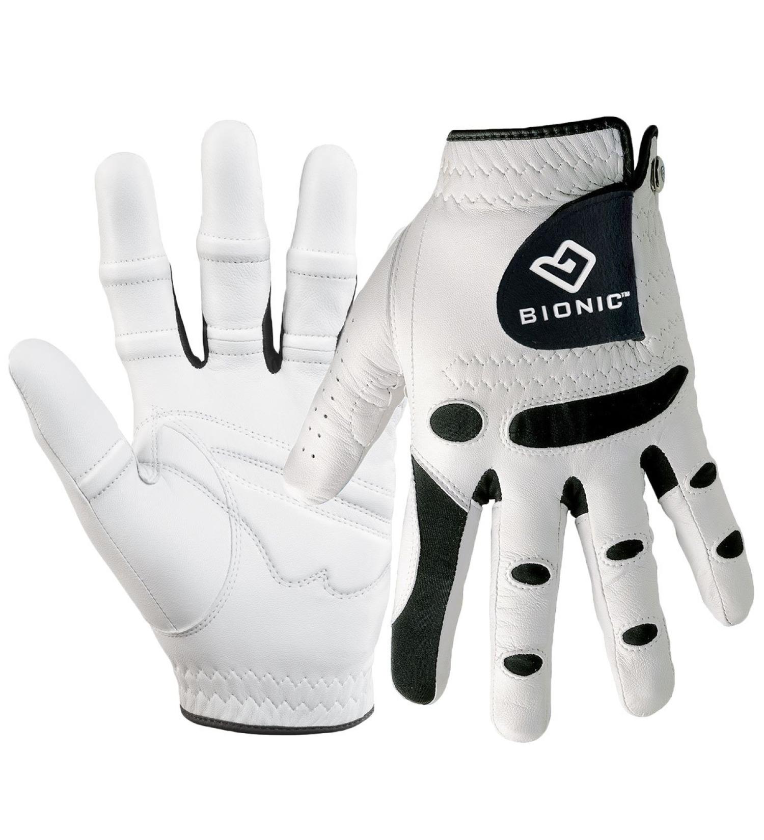 BIONIC StableGrip Golf Gloves for Men - White Left Hand | Perfect Fit & Enhanced Grip for All Players - Buy Online on GoSupps.com