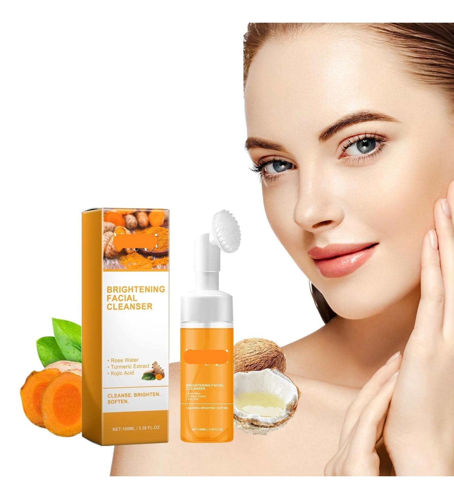 Deep Cleansing Facial Cleanser - Fades Acne Marks Shrinks Pores Moisturizes & Brightens Skin Gentle Daily Use(2PCS) - Buy Online on GoSupps.com