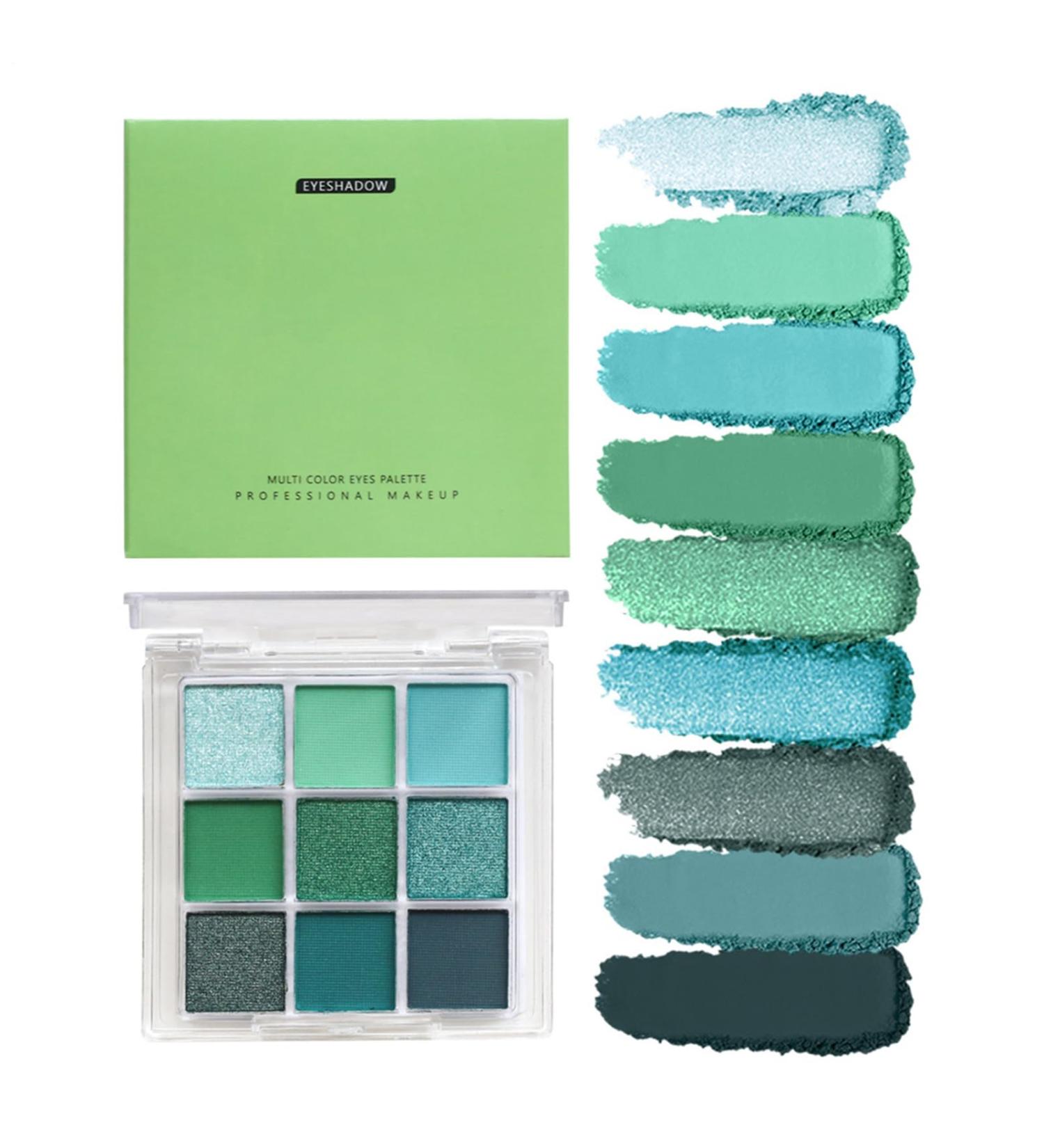  G n rique Green Eyeshadow Palette Avocado Eyeshadow Palette 9 Pigmented Colors | Professional Stage Glitter Eye Makeup Waterproof And - Buy Online on GoSupps.com