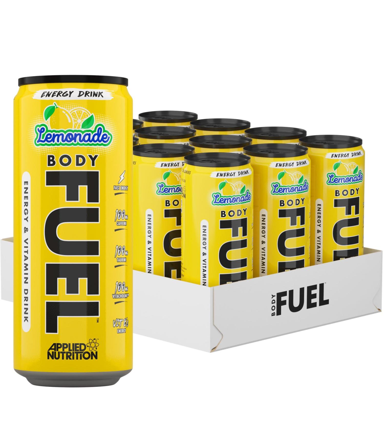  Applied Nutrition Applied Nutrition BodyFuel Energy & Vitamins Drink Lemonade 12X330ml - Buy Online on GoSupps.com