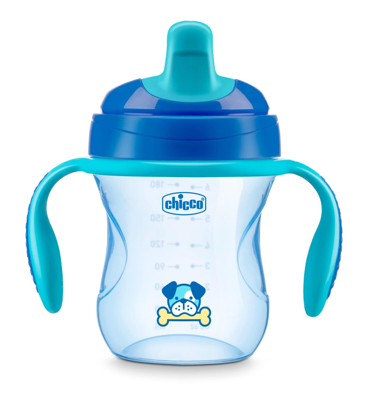 Chicco Semi-soft Spout Trainer Sippy Cup - Blue 7oz | Spill-Free | 6m+ - Buy Online on GoSupps.com