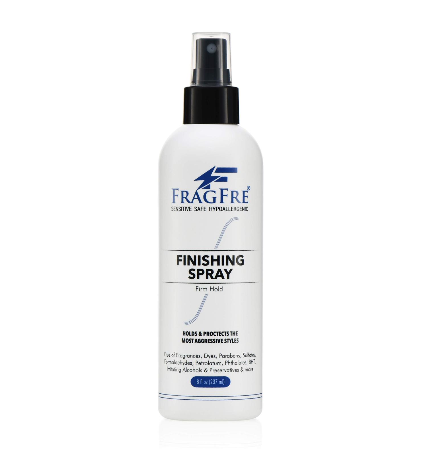 FRAGFRE Hair Finishing Spray Firm Hold 8 oz - Fragrance-Free Hypoallergenic Hair Spray for Sensitive Skin - Vegan, Parabens and Gluten-Free - Long-Lasting Style Protection - Buy Online on GoSupps.com