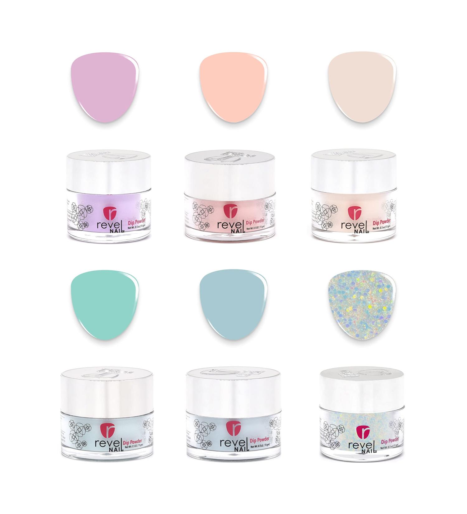 Revel Nail Dip Powder 6-Pack Coastal Dreams - Chip Resistant DIY Manicure with Vitamin E and Calcium - Buy Online on GoSupps.com