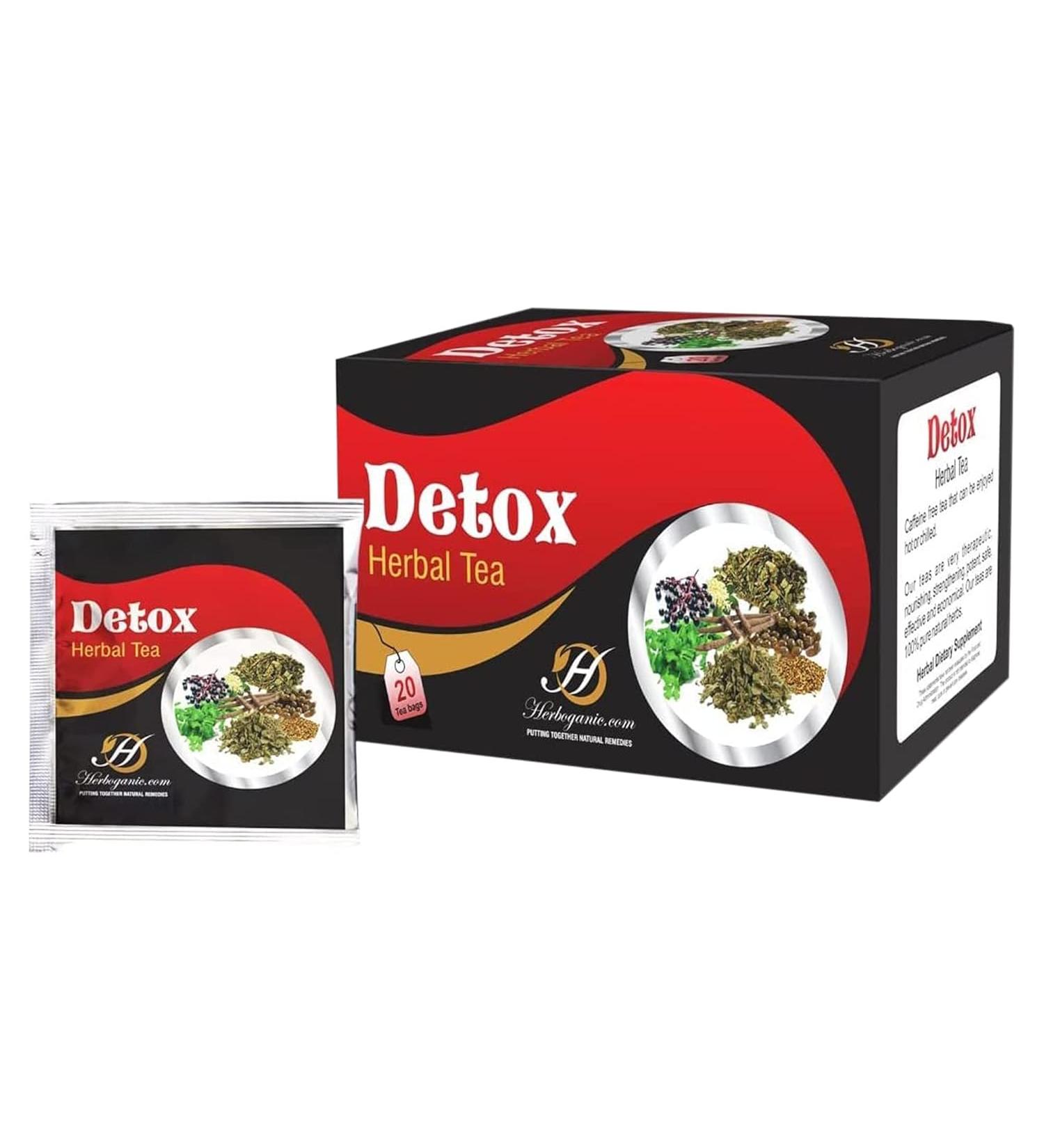 HERBOGANIC Herbal Tea - 20 Tea bags - Detox - Buy Online on GoSupps.com