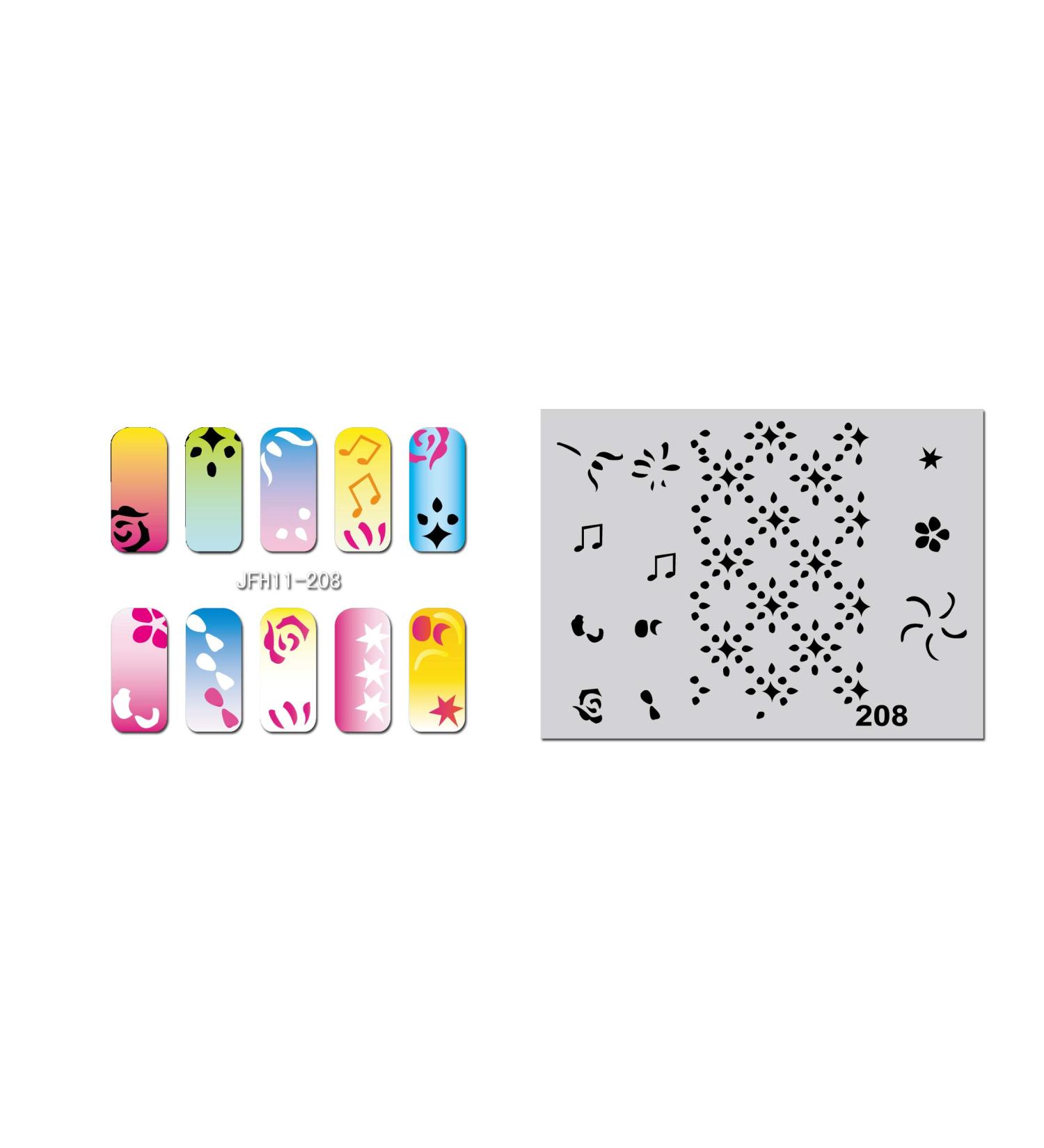 Fingernail stencil (airbrush nail art) Fengda JFH11-208