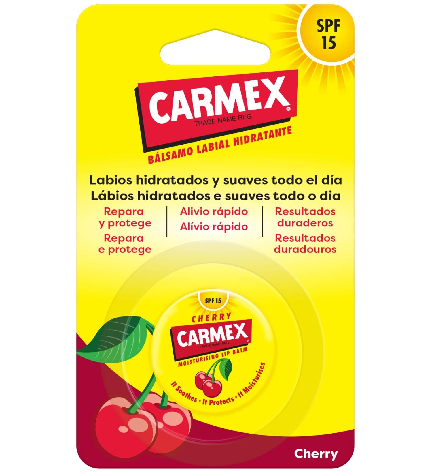 Carmex Cherry Jar 7.5g - Soothing Lip Balm for Dry Lips | International Shipping Available - Buy Online on GoSupps.com