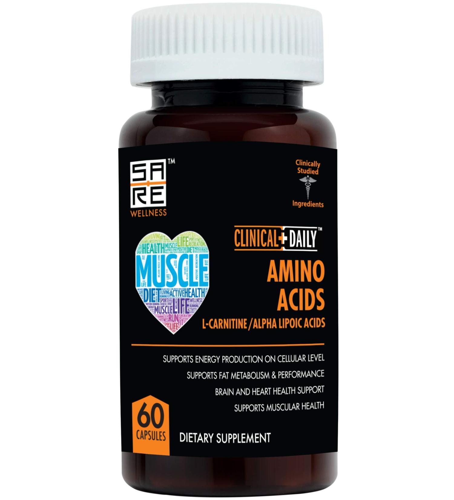 CLINICAL DAILY Acetyl L Carnitine & Alpha Lipoic Acid Capsules - Metabolism & Brain Health Support - 60 Pills - Buy Online on GoSupps.com
