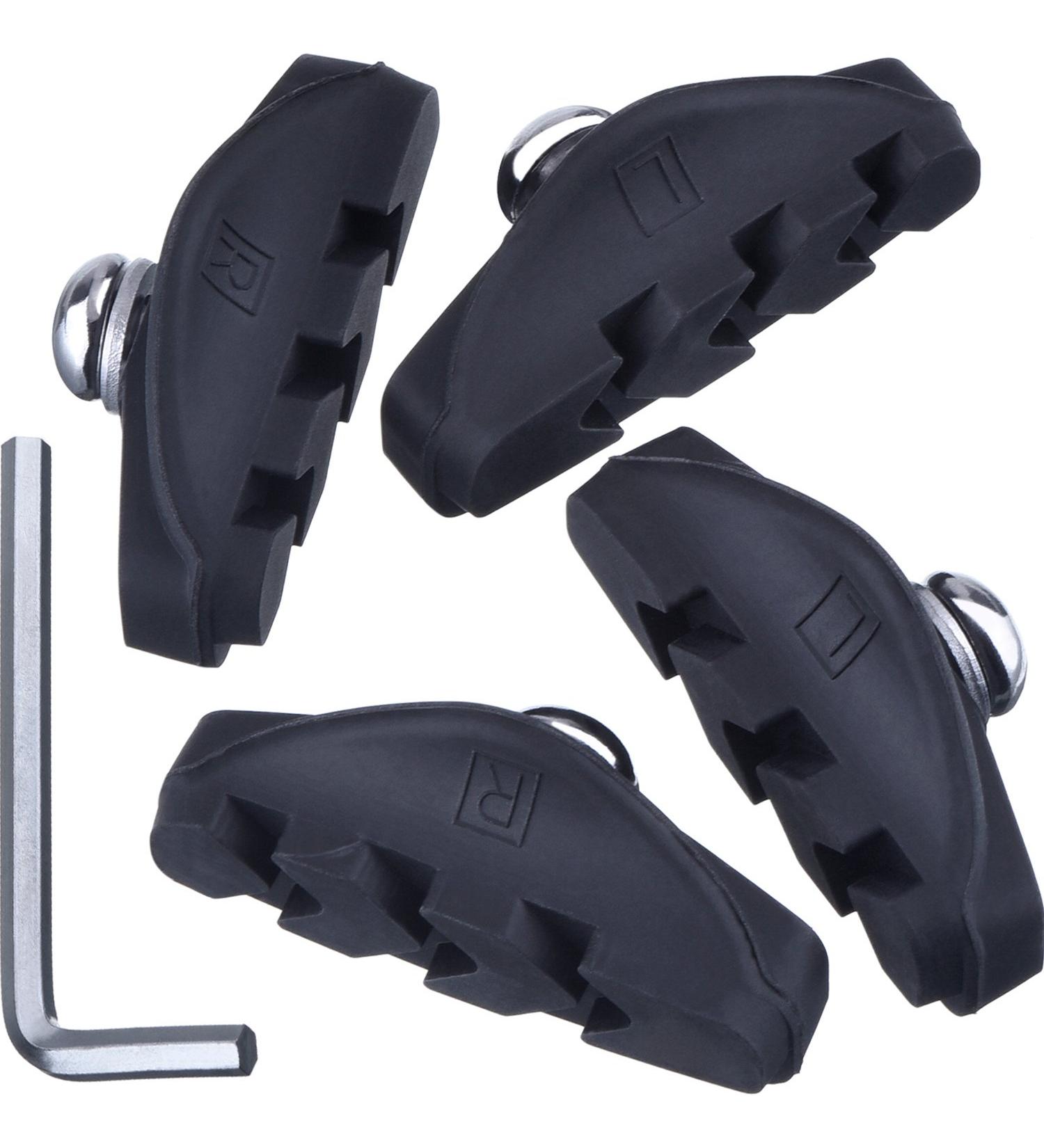 2 Pairs Road Brake Pads 50mm with Installation Tool - Caliper Brake Blocks - Buy Online on GoSupps.com