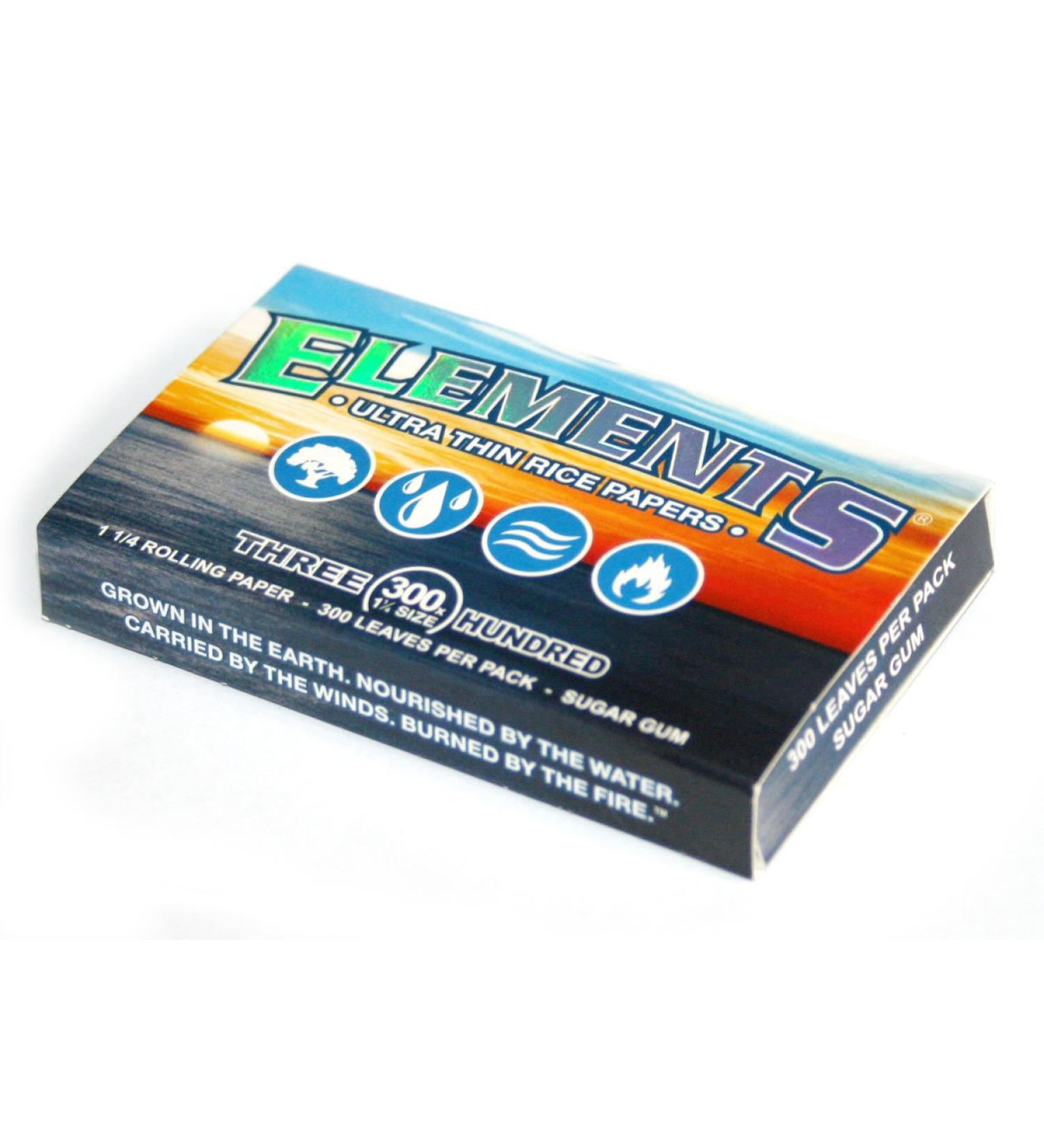 ELEMENTS 300 Ultra Thin Rice Rolling Paper 1.25 1 1/4 Size, 1 Pack  300 Leaves