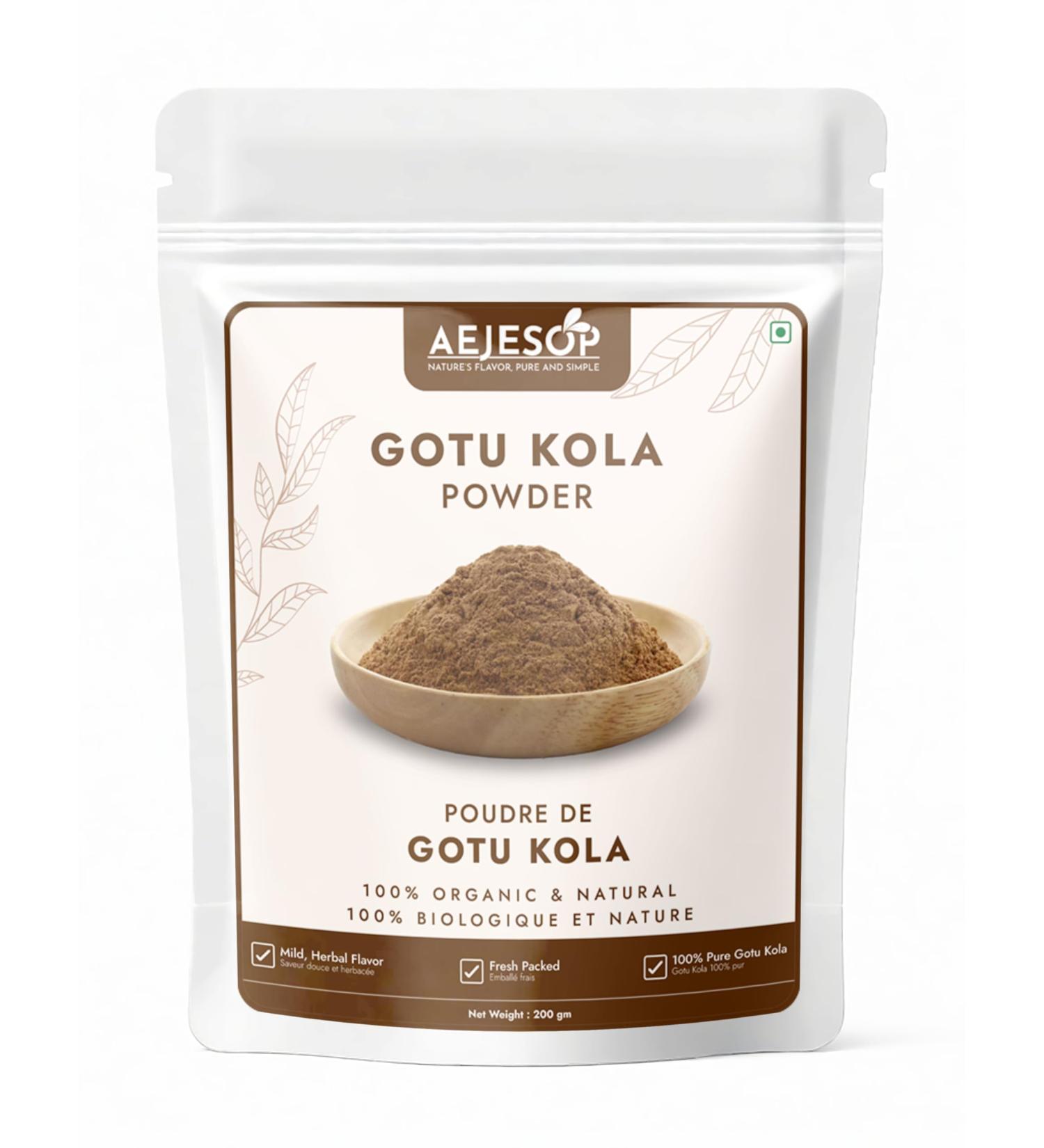 AEJESOP Organic Gotu Kola Powder 7oz (200g) - Buy Online on GoSupps.com